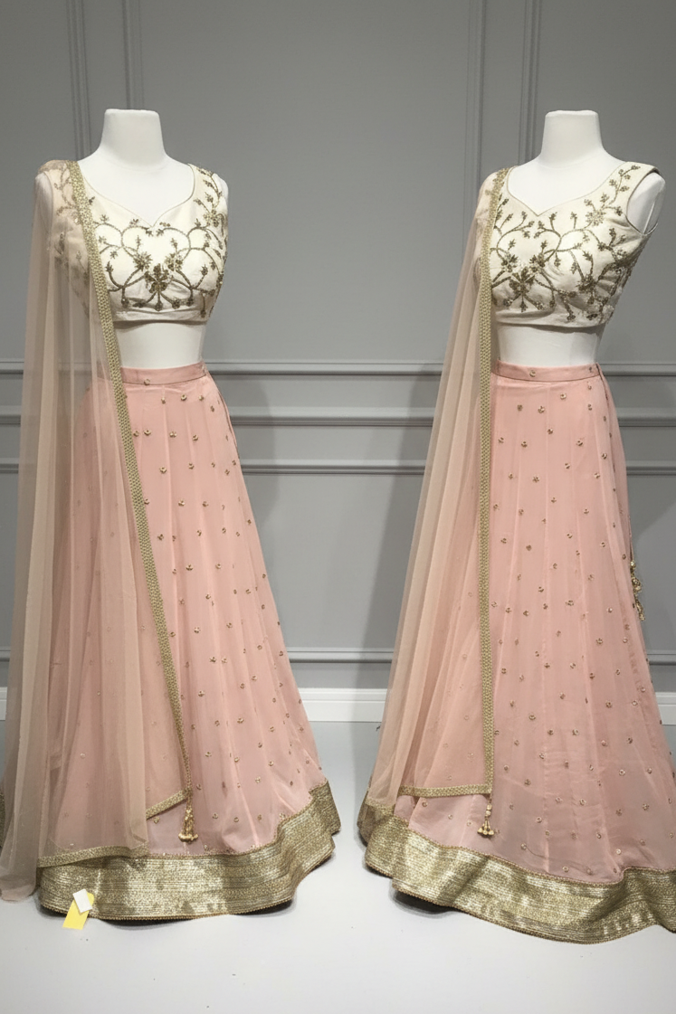 Blush Ivory Bridesmaid's Lehenga