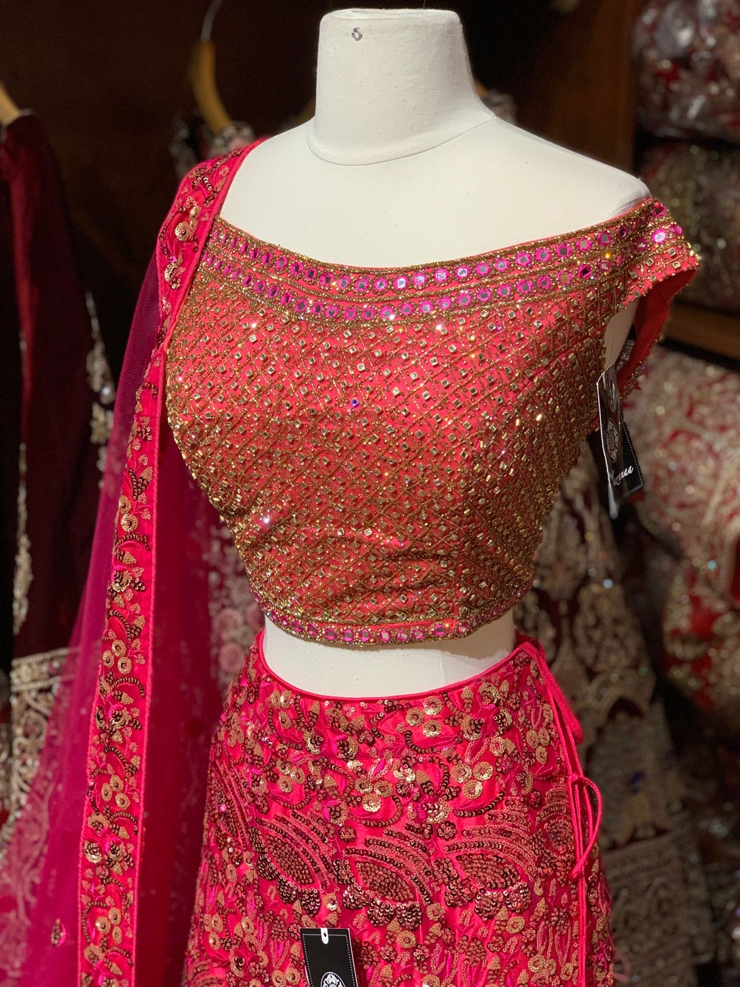 Raspberry Pink New Era Party Wear Collection PWL-374