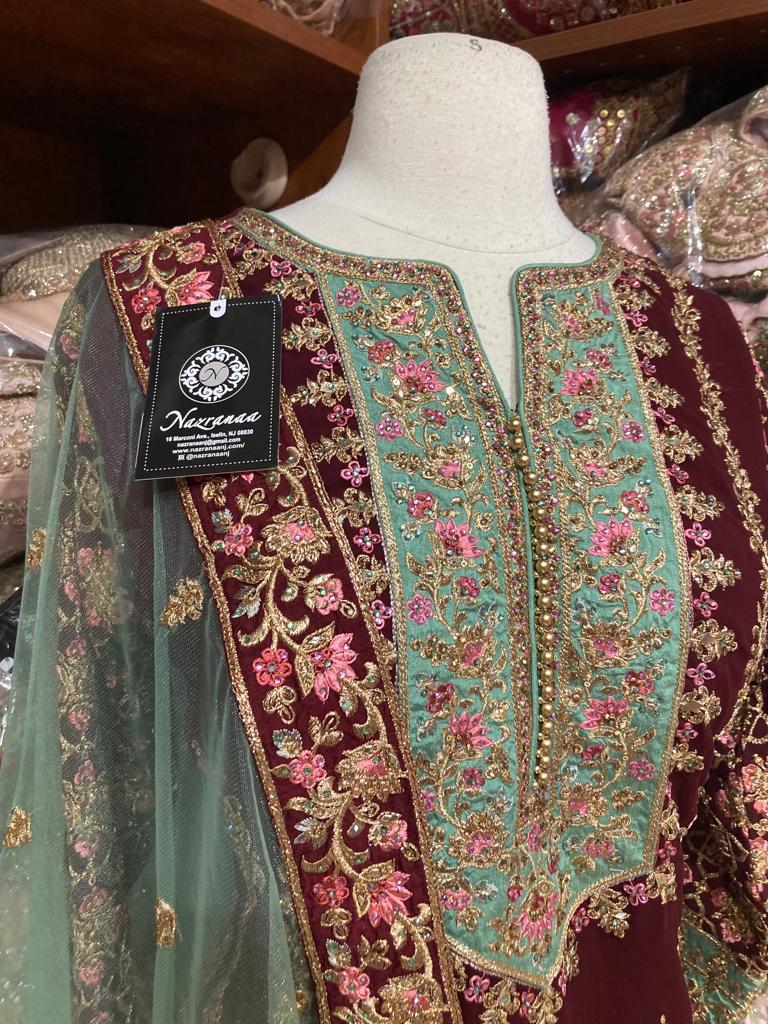 Rosewood Red Party Wear Suit Collection PWS-226