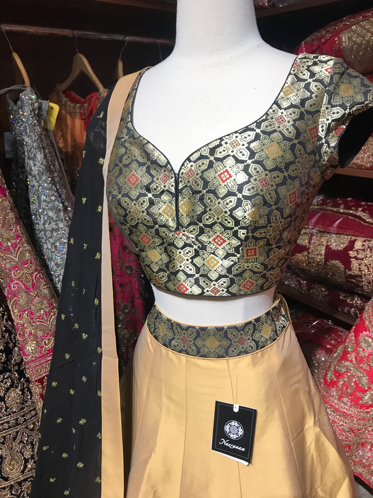 Black Gold Size 38 Lehenga