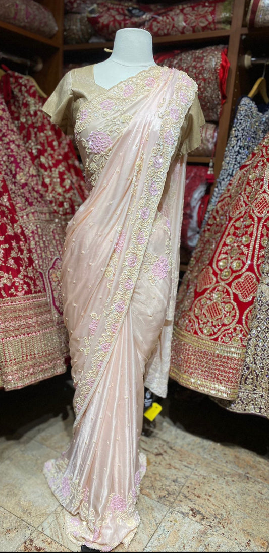 Pastel Pink Saree PWS-155
