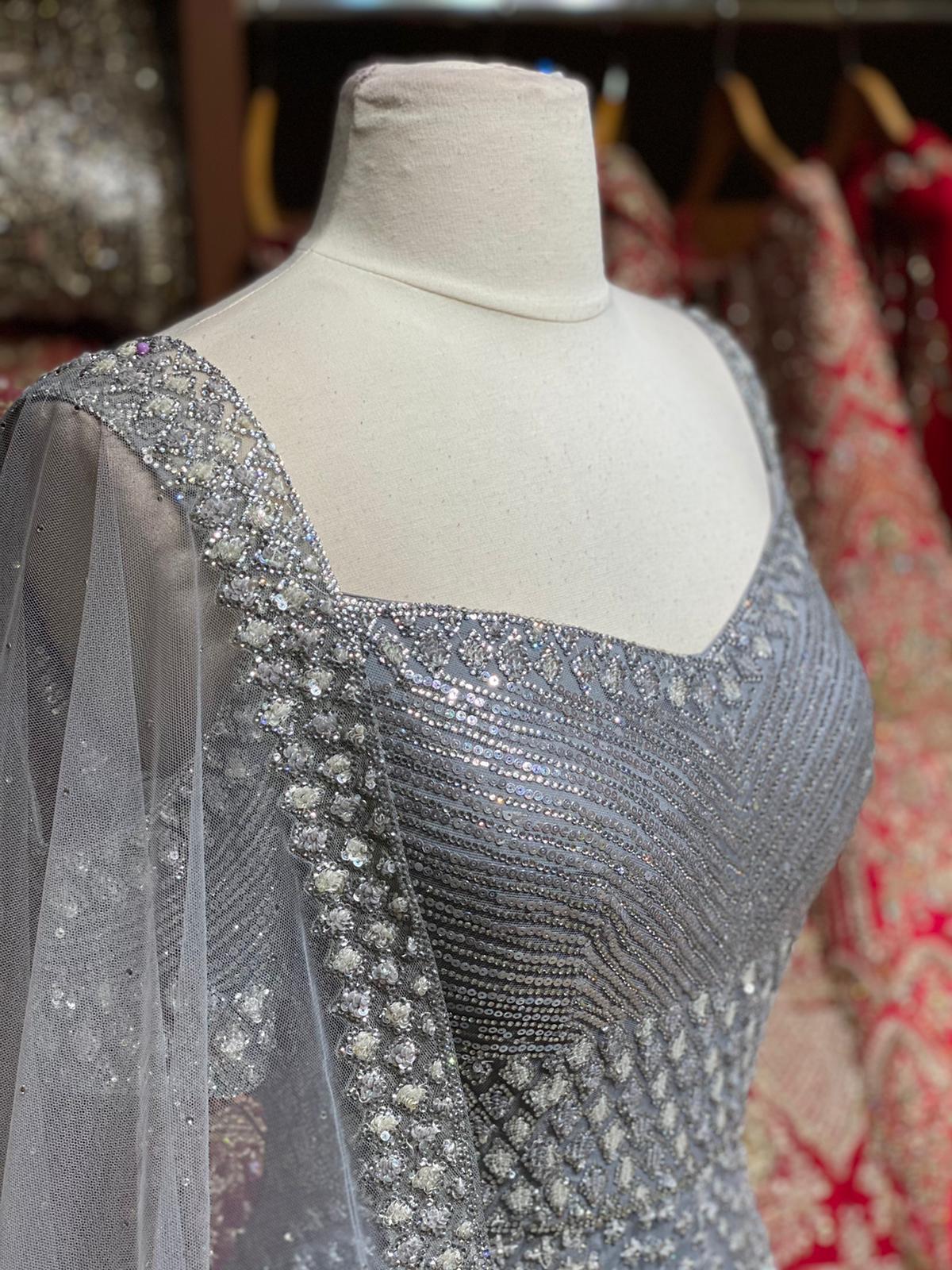 Stonington Grey Gown PWG-007