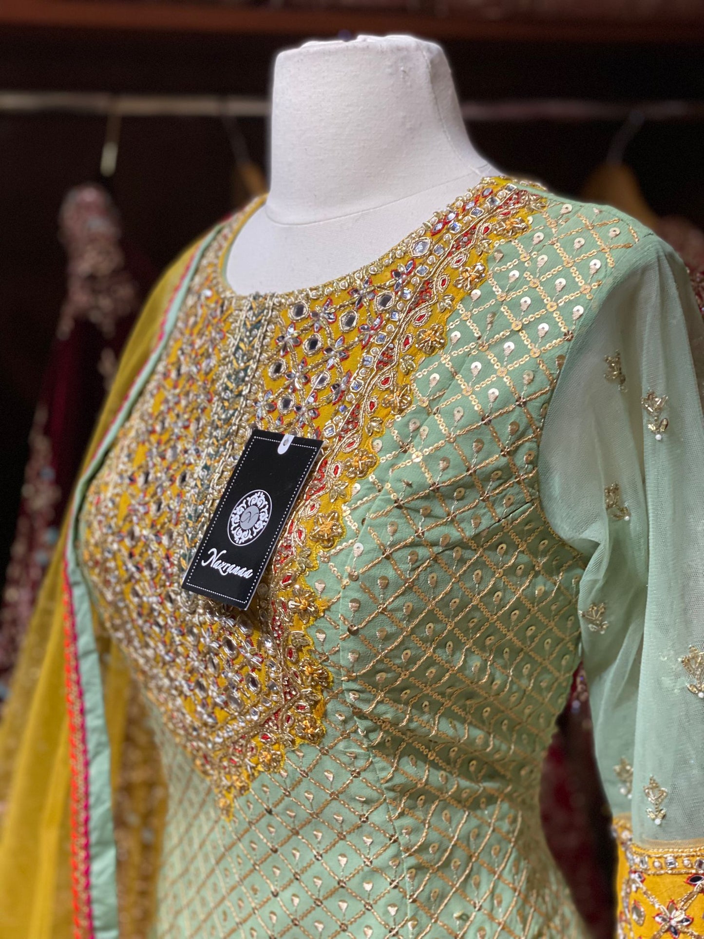 Mint Green Party Wear Suit Collection PWS-107