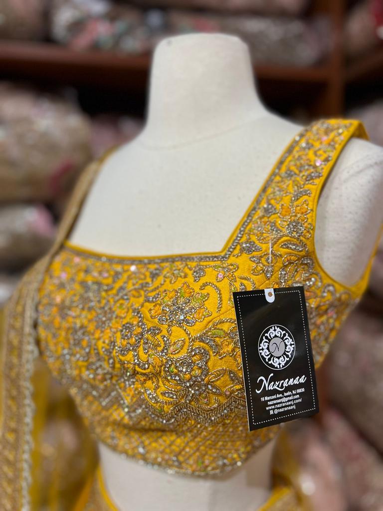 Saffron Yellow Bridesmaids Lehenga BML-039