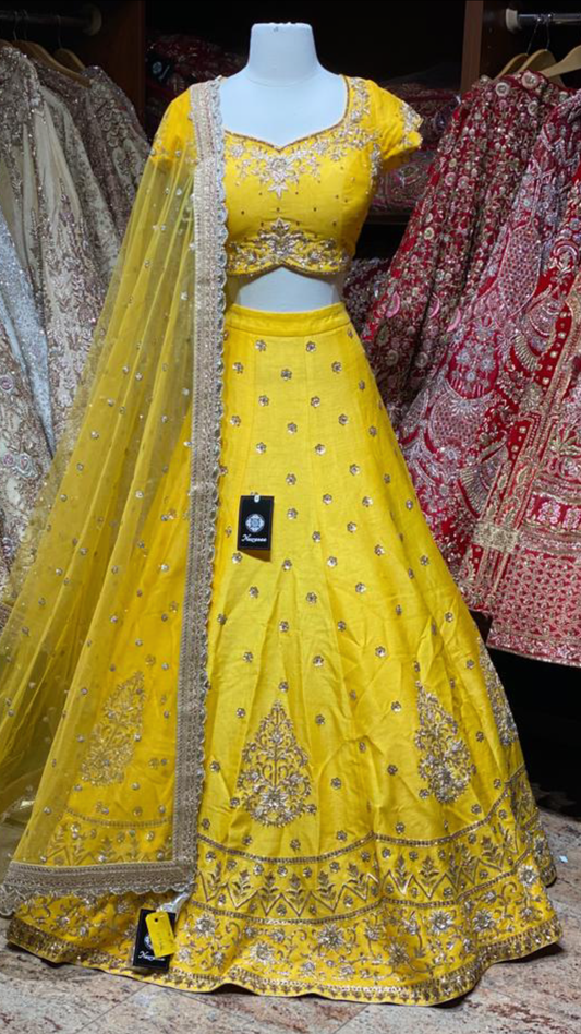 Tuscan Sun Yellow  Party Wear Lehenga PWL-003