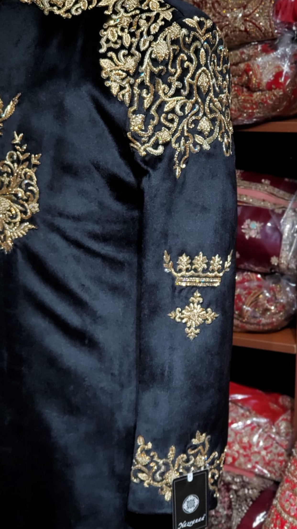 Black Velvet Sherwani