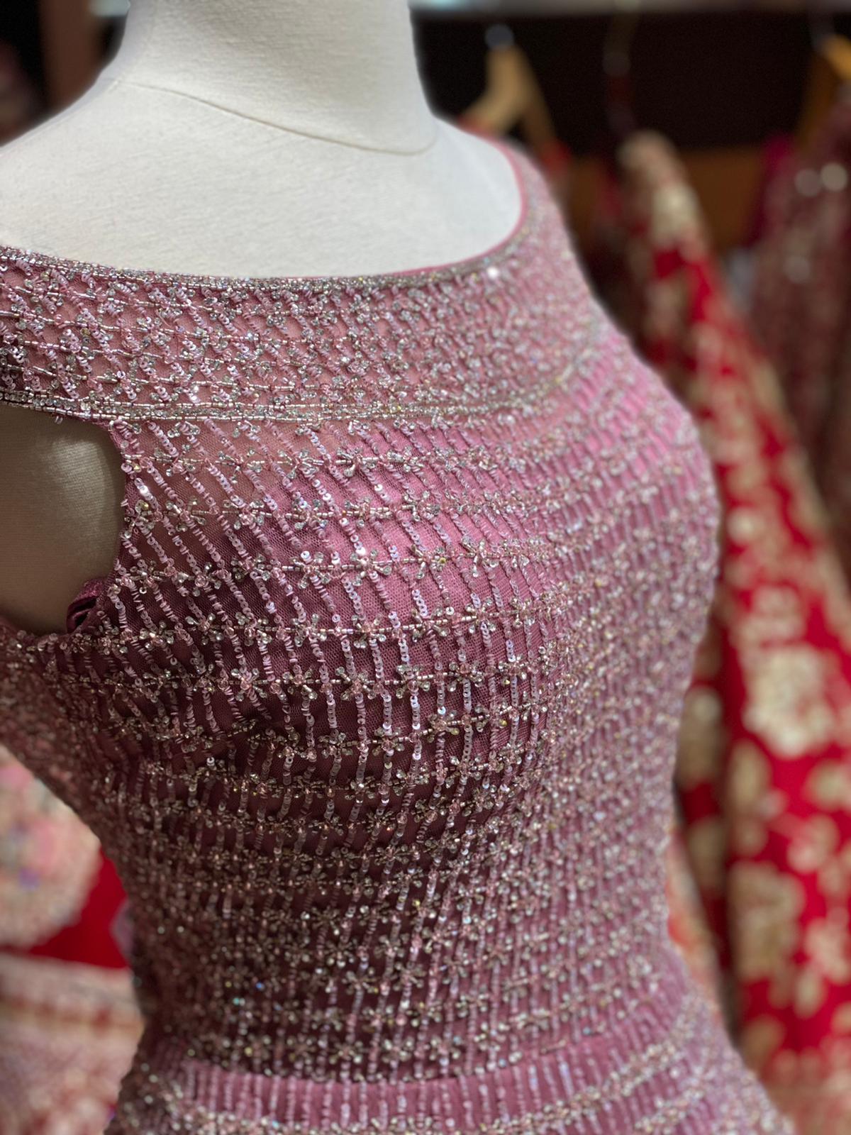 Bespoke Glorious Rough Pink Gown PWG-010