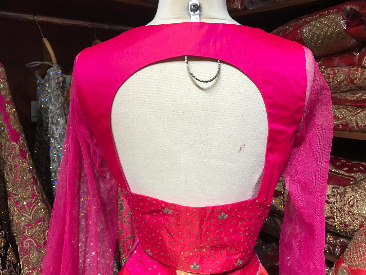 Pink Orange Size 38 Lehenga