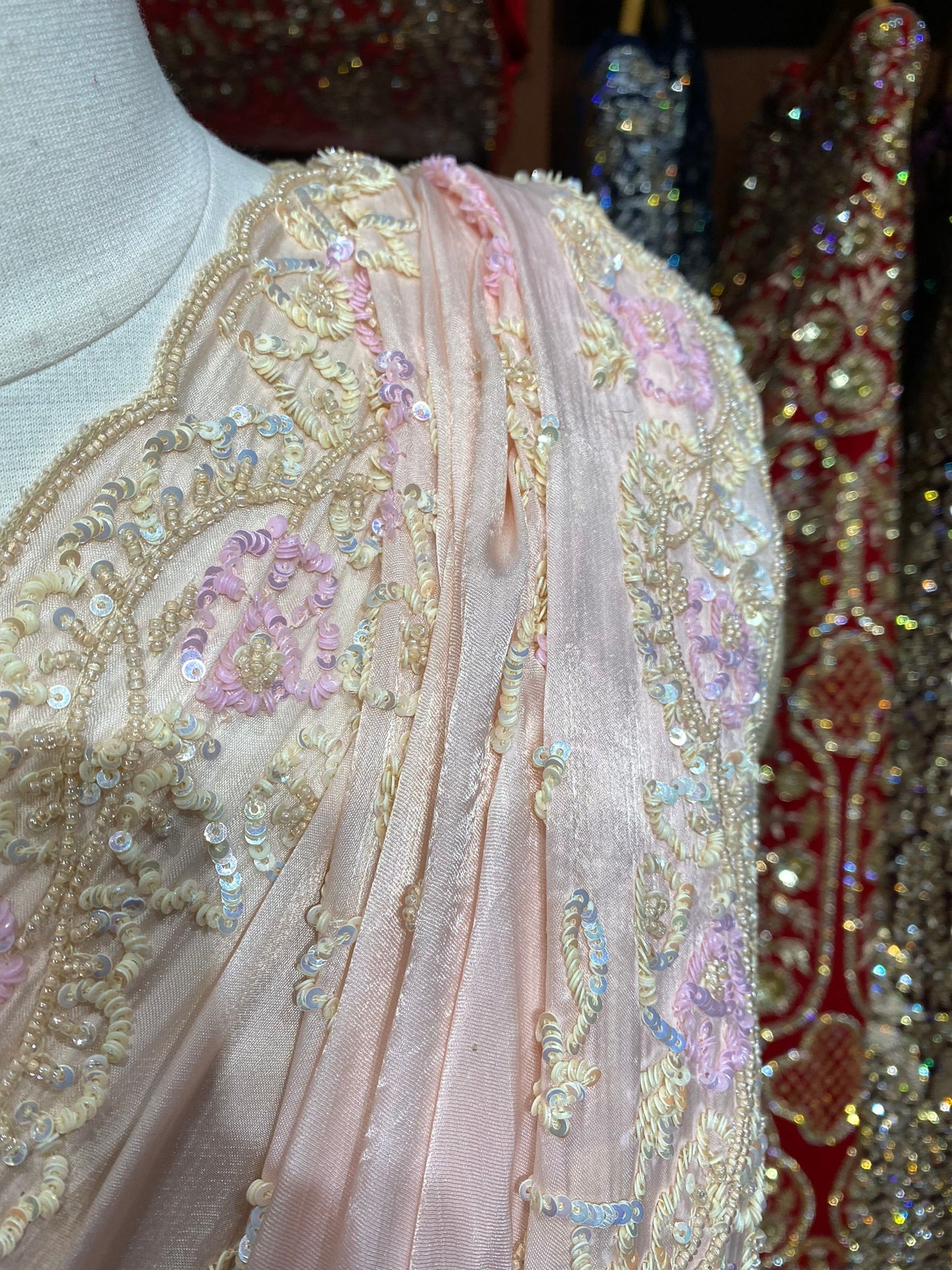 Pastel Pink Saree PWS-155