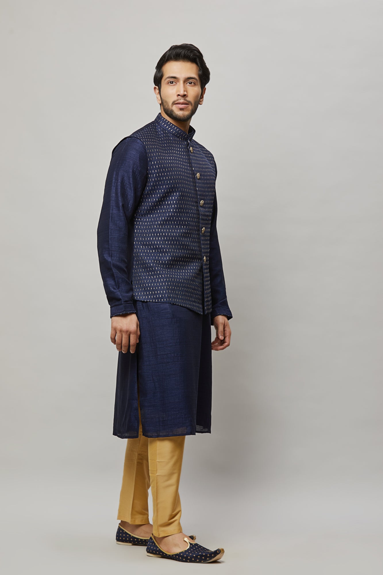 Mens Kurta Vest Set KVD1