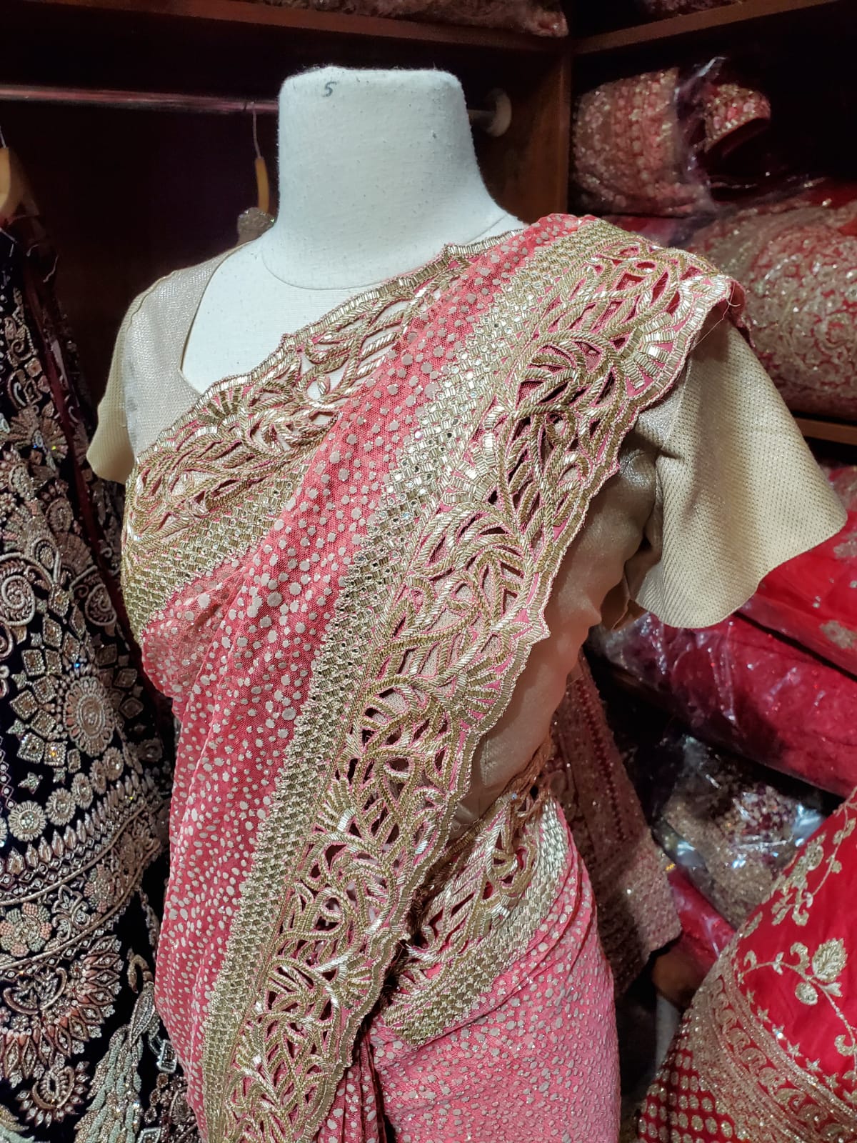 Rose Pink Saree PWS-045