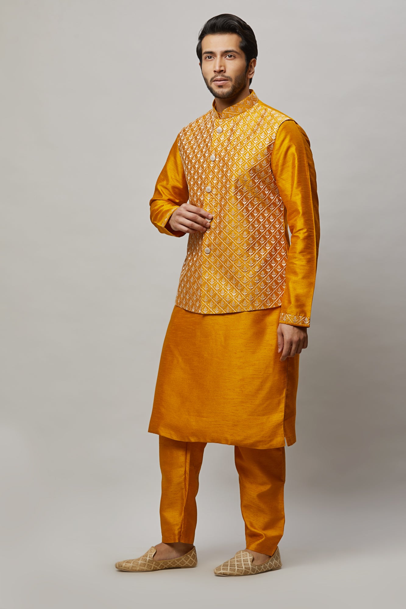 Mens Kurta Vest Set KVD2