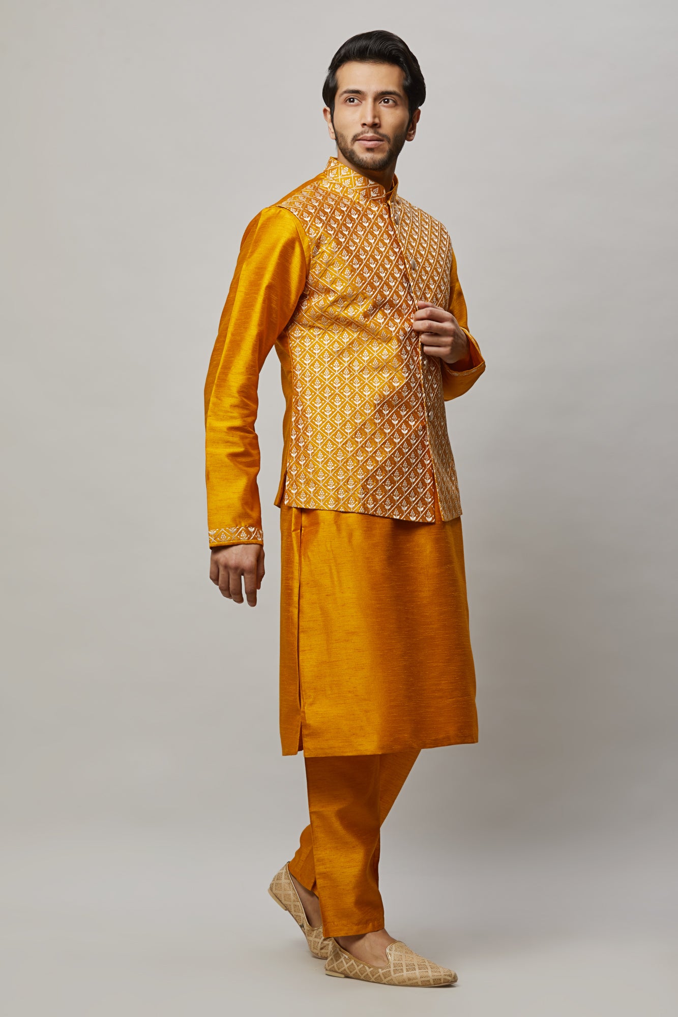 Mens Kurta Vest Set KVD2