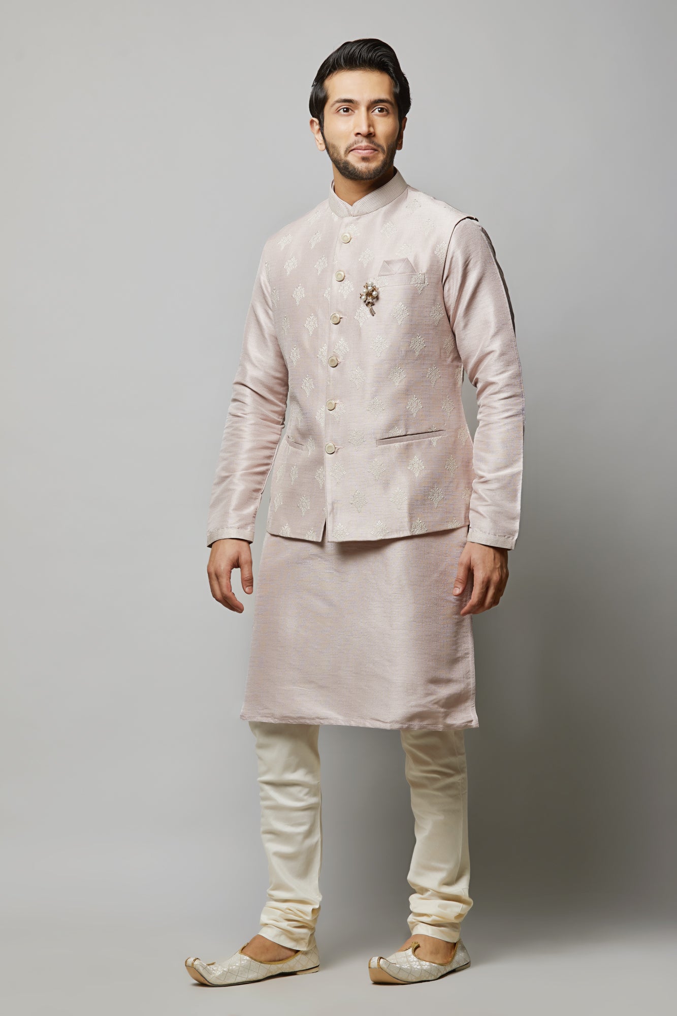 Mens Kurta Vest Set KVD9