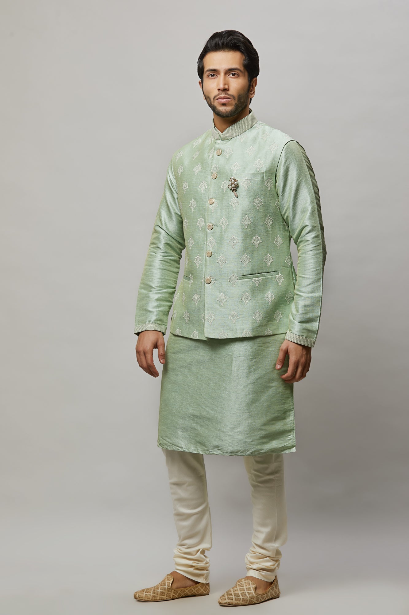 Mens Kurta Vest Set KVD9