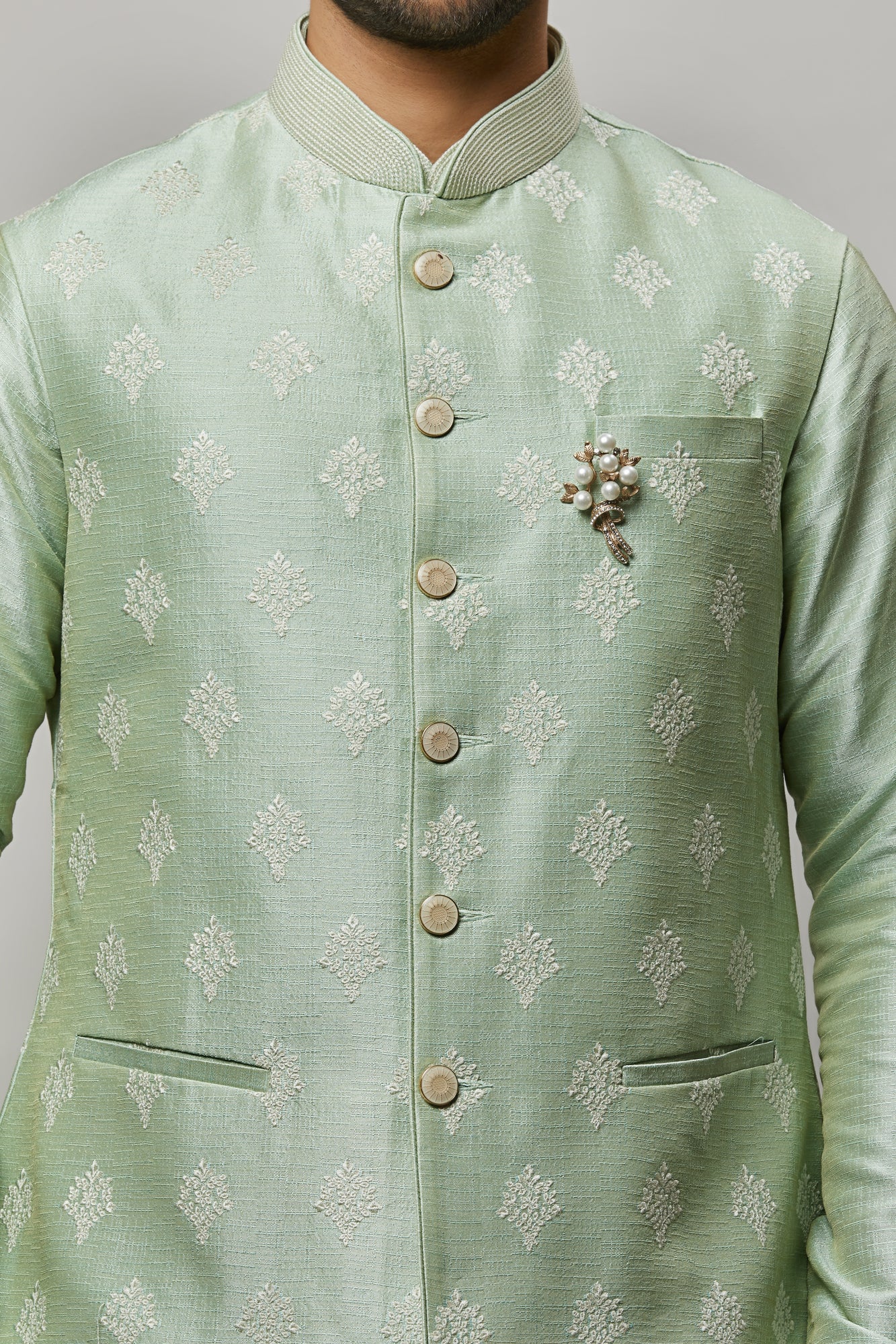 Mens Kurta Vest Set KVD9