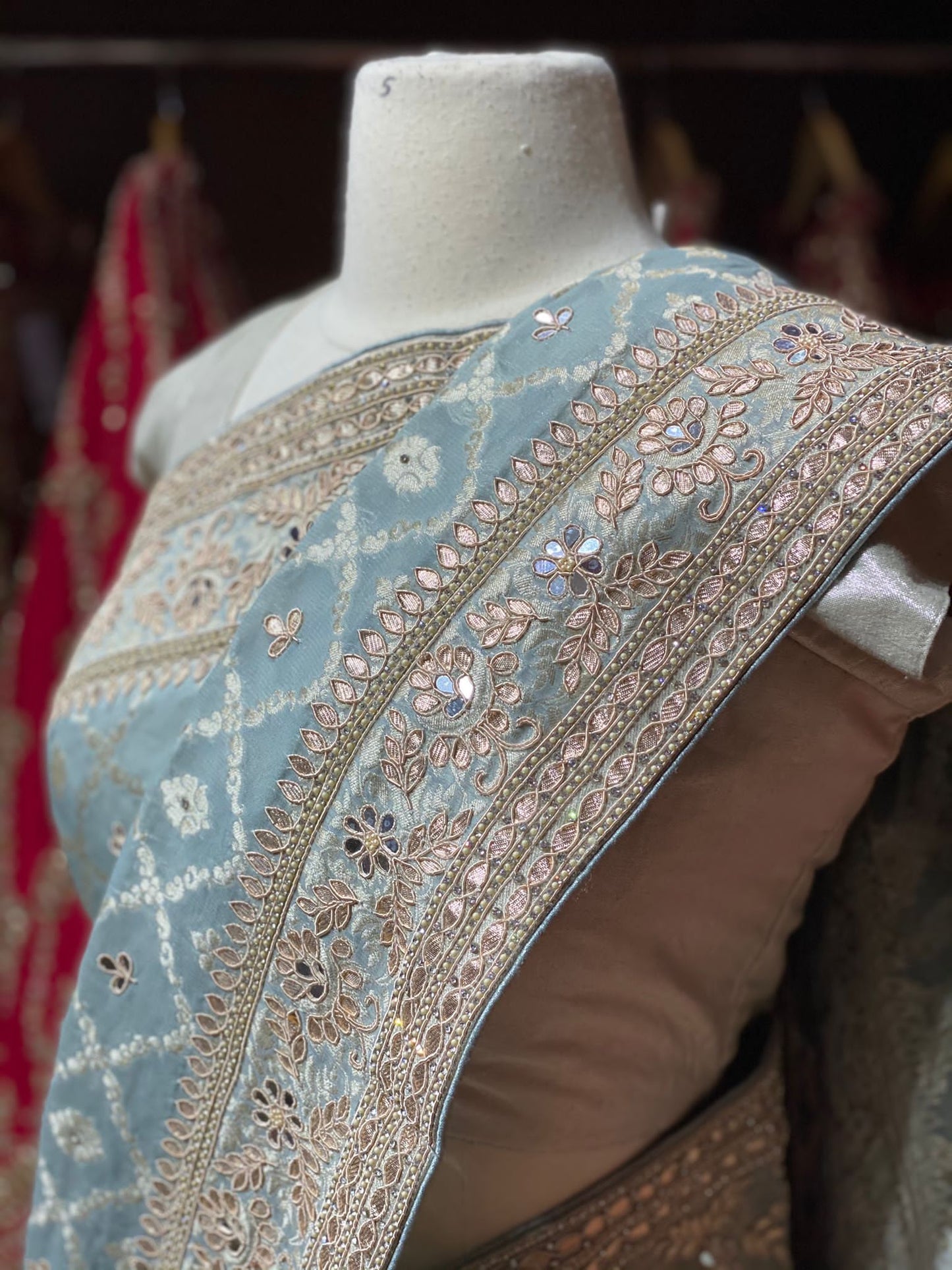 Slate Grey Saree PWS-090