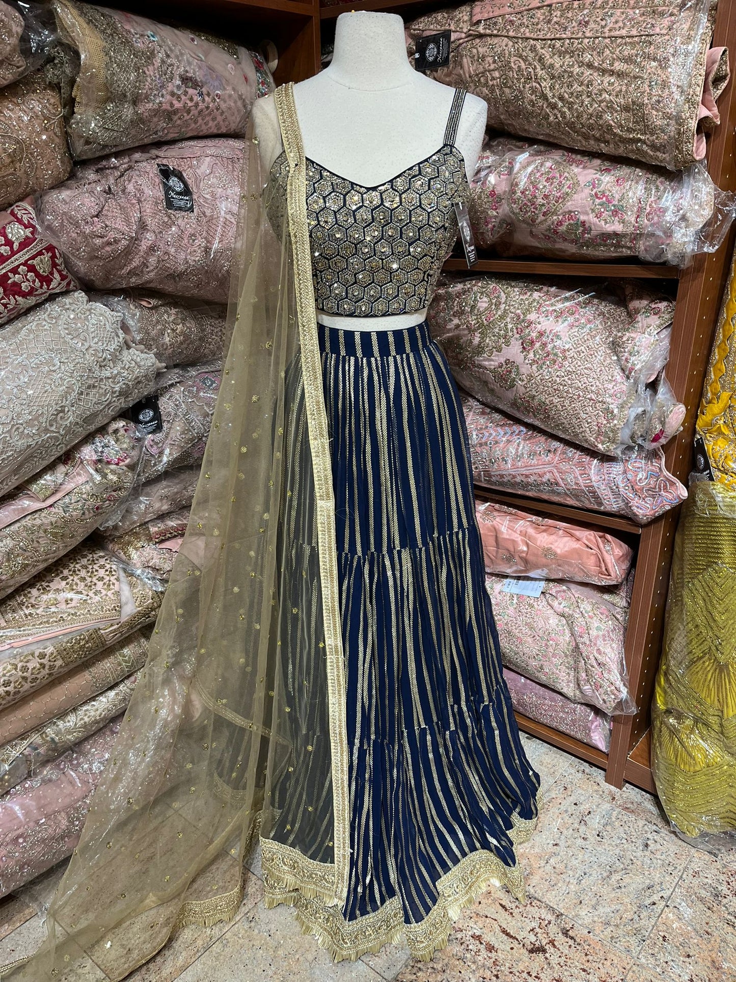 Midnight Blue Bridesmaids Lehenga BML-031