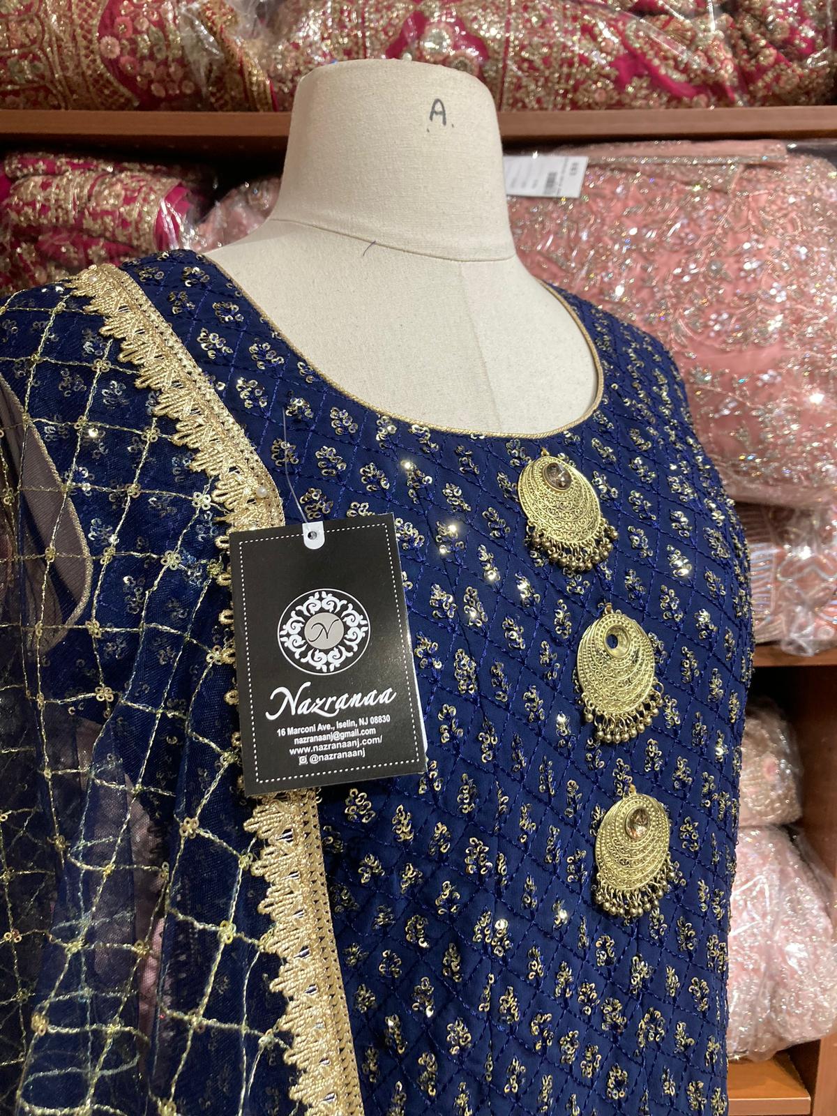 Prussian Blue Party Wear Suit Collection PWS-223