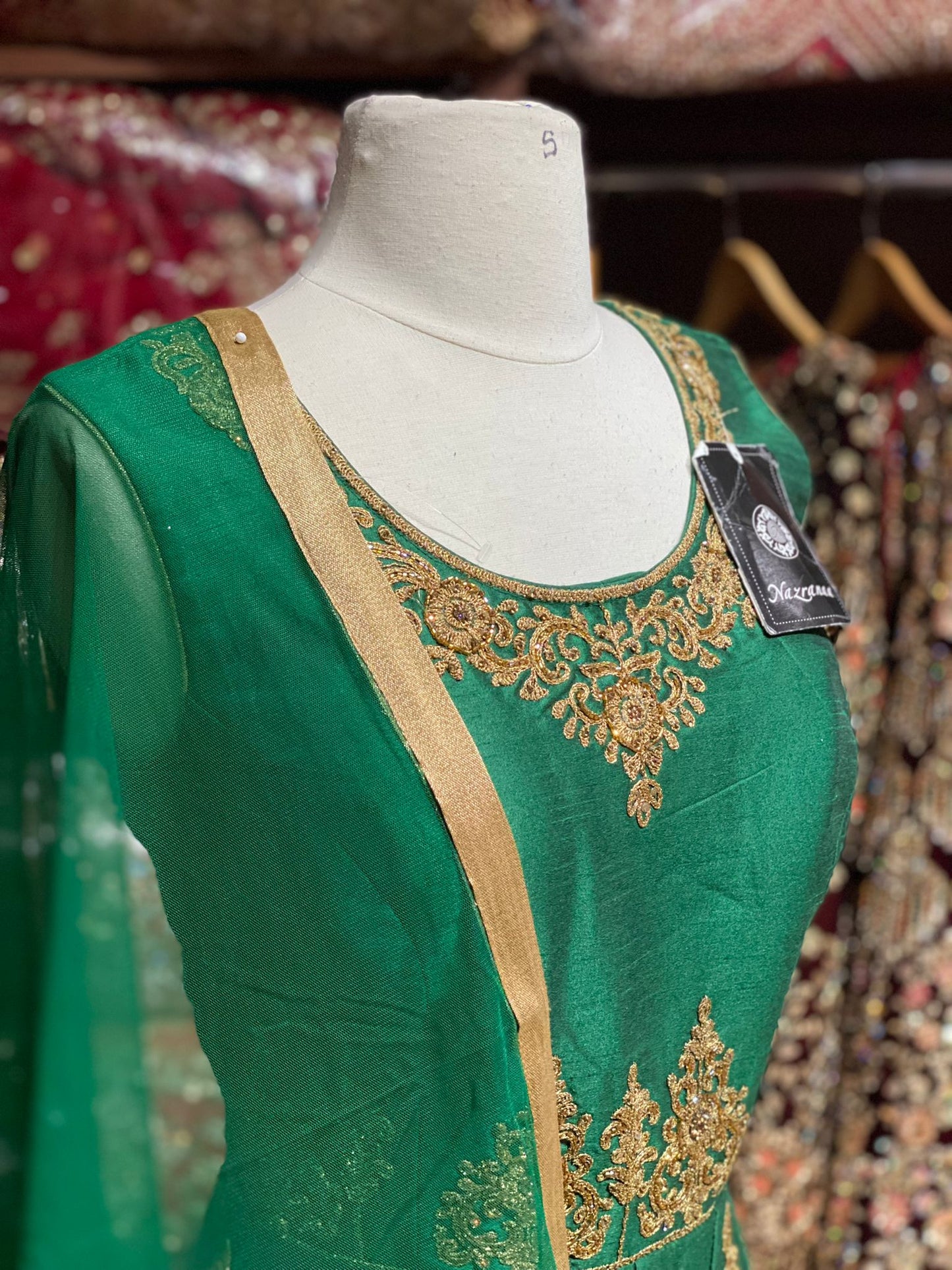 Viridian Green Anarkali PWA-109