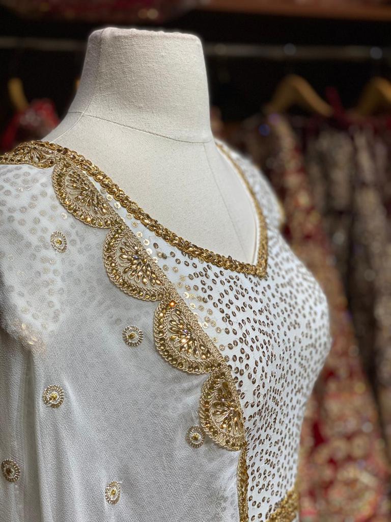 Daisy White Party Wear Suit Collection PWS-048