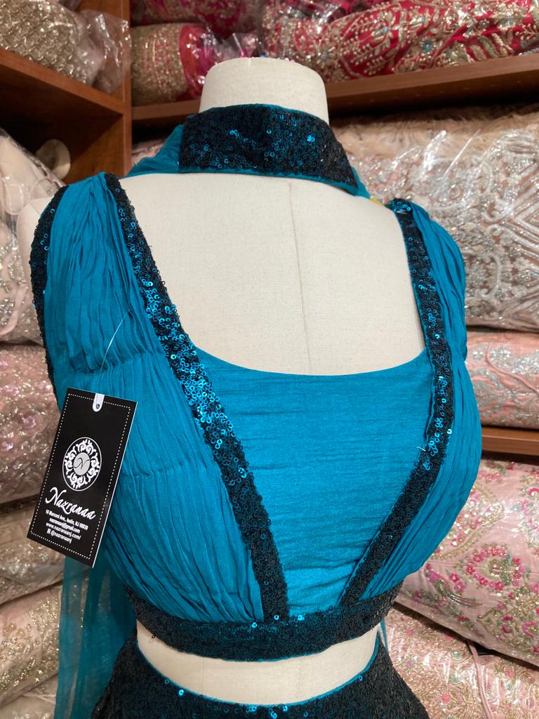 Teal Blue New Era Party Wear Collection PWL-651