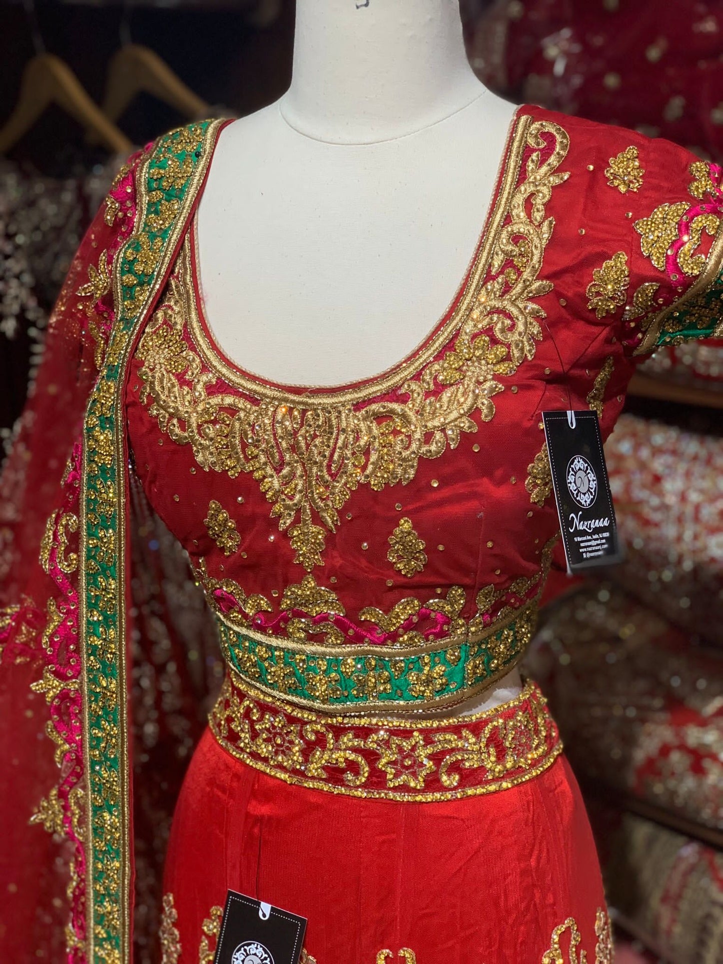 Ruby Red Luxury Collection Bridal Wear Lehenga BWL- 201