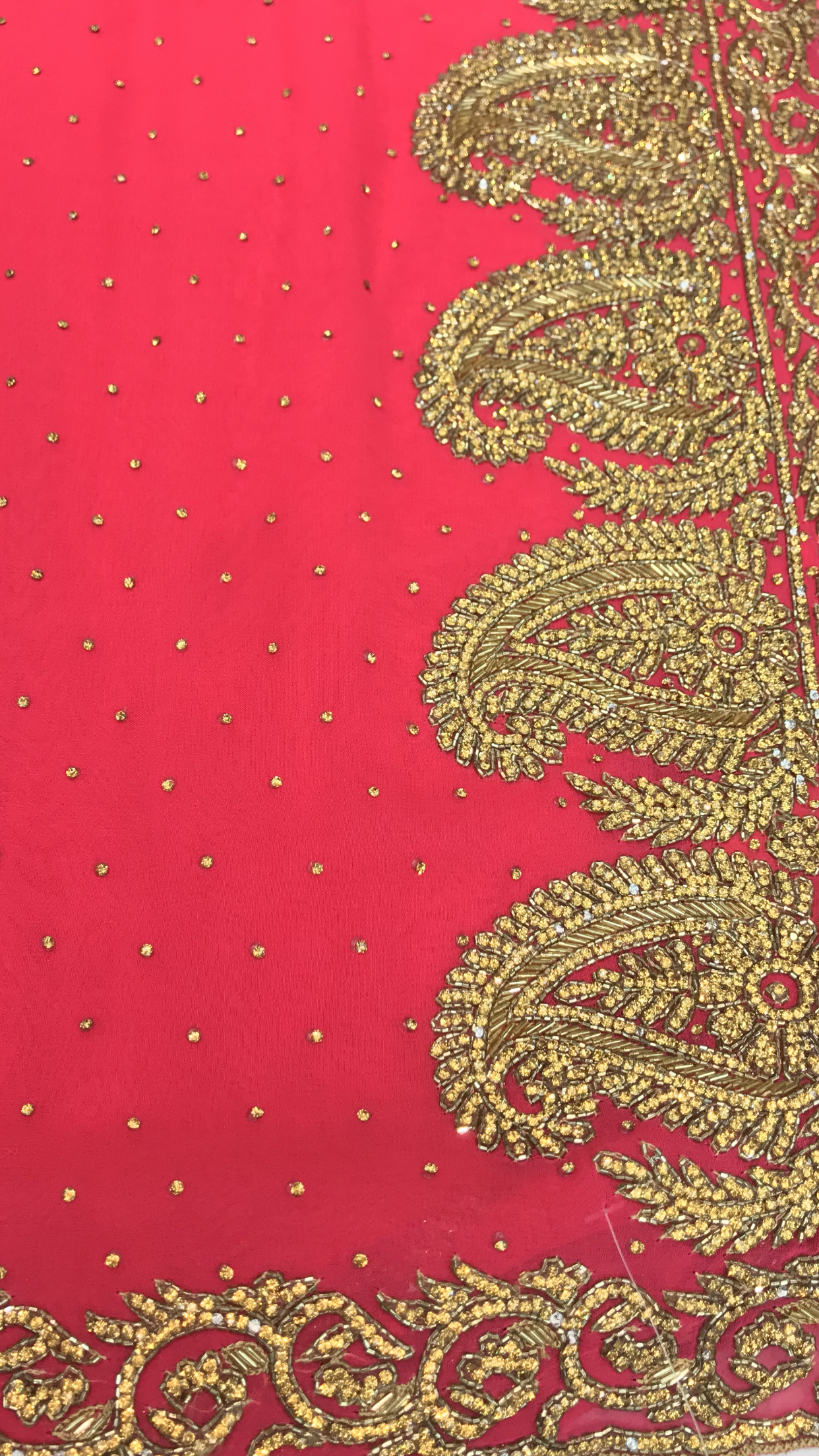 Pink Stonework Saree