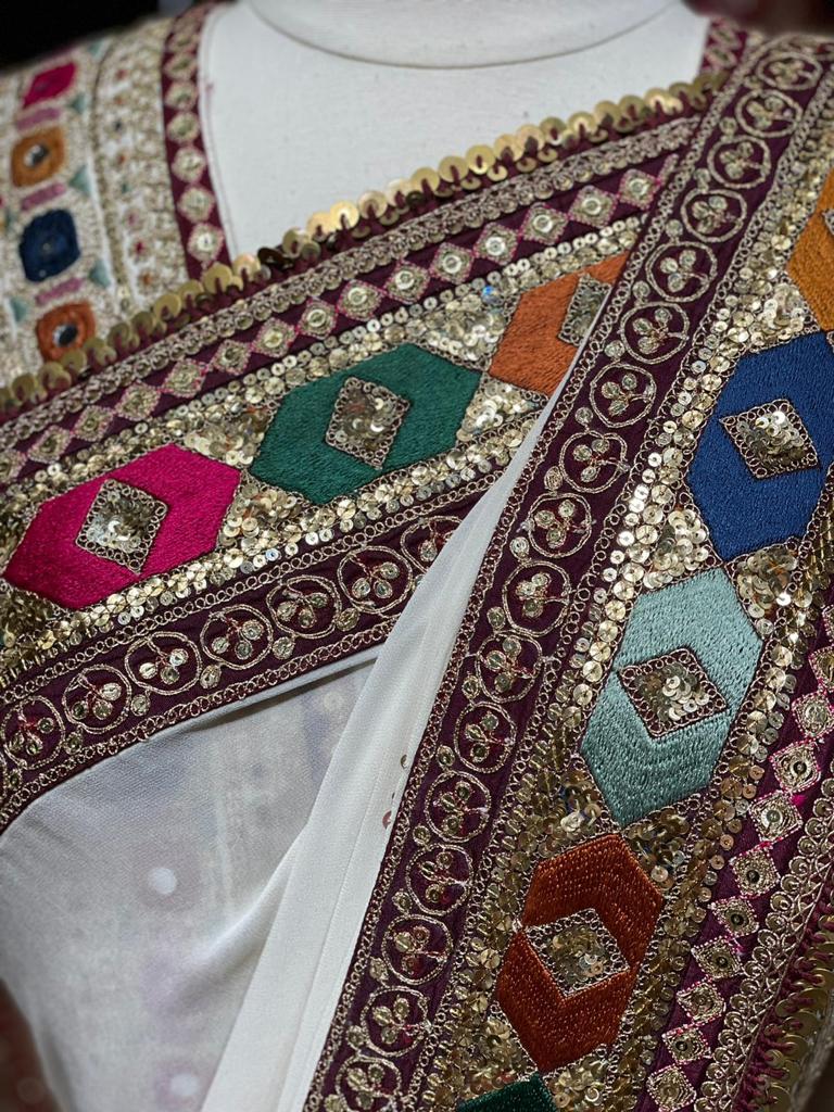 Pearl White Saree PWS-170