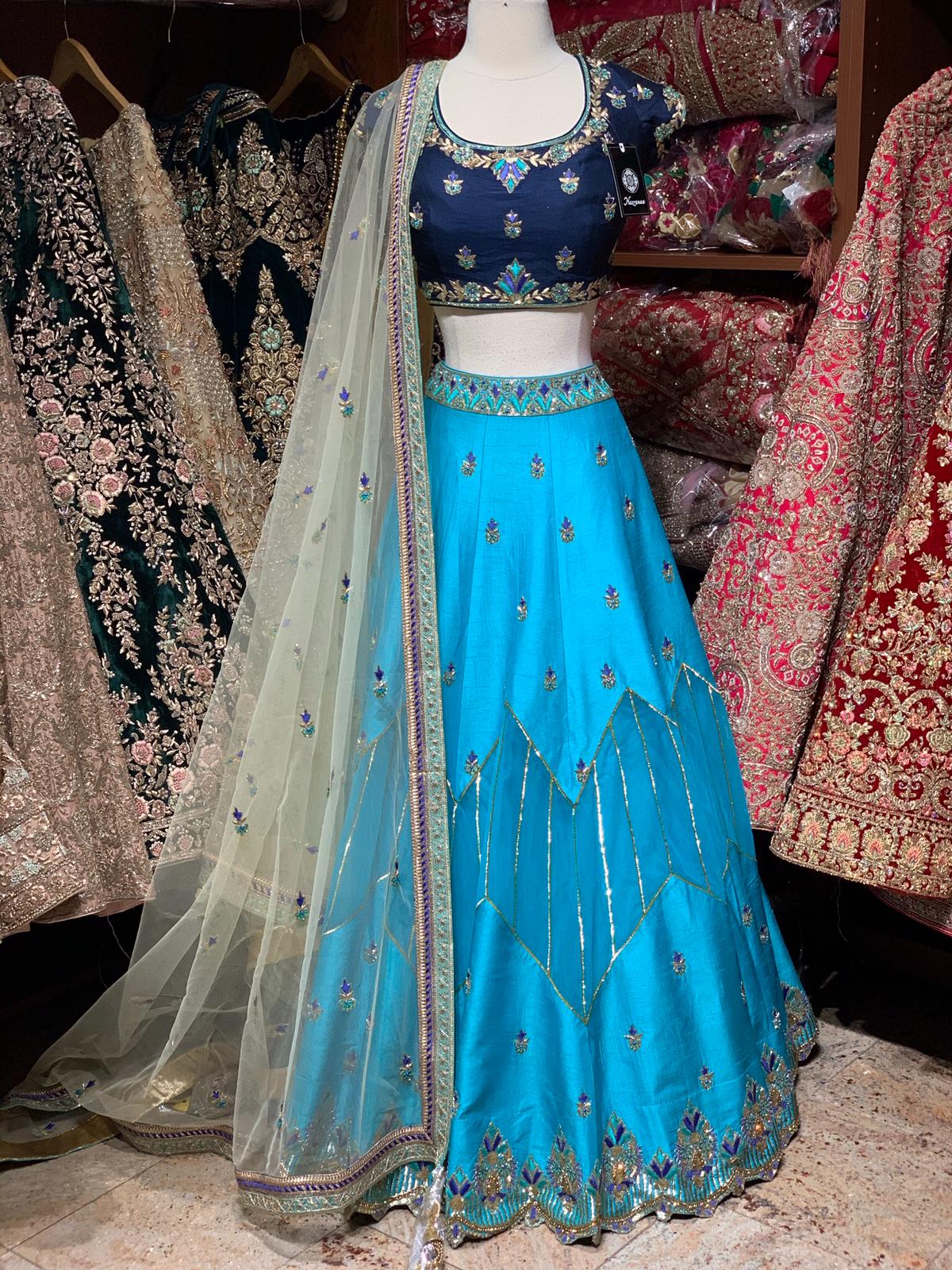 Maya Blue Party Wear Lehenga PWL-074