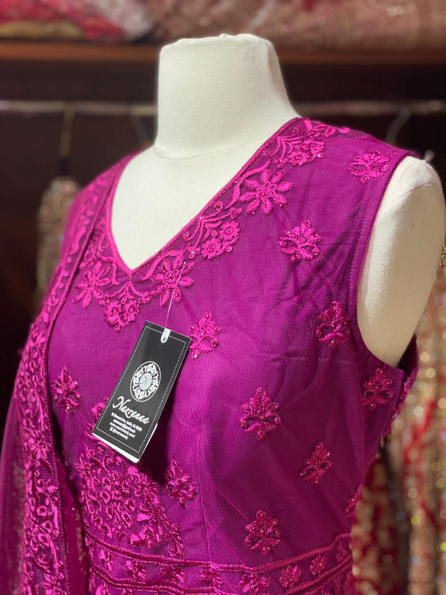 Hot Pink Anarkali PWA-102