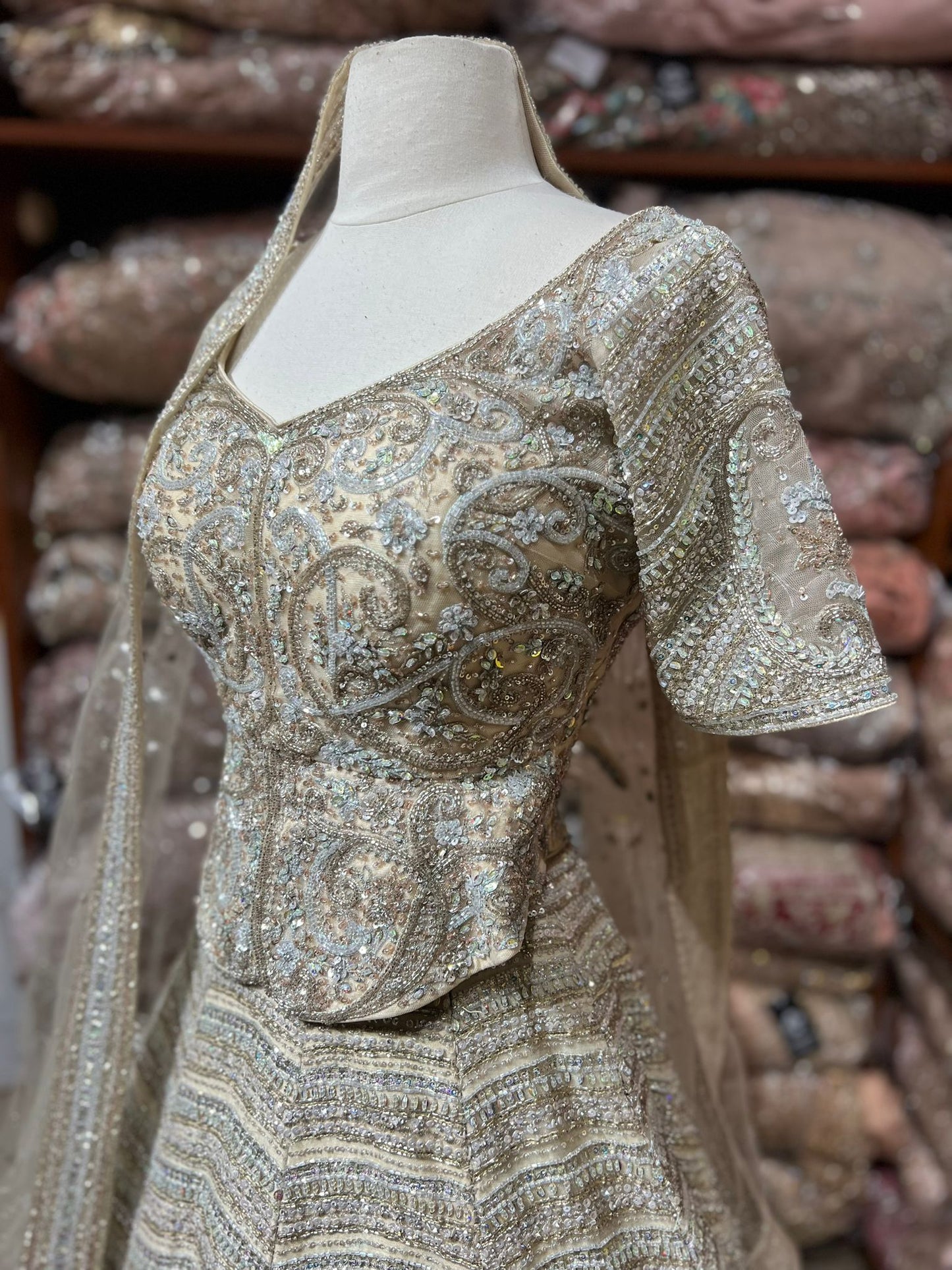 Champagne Bridal Lehenga BL-011