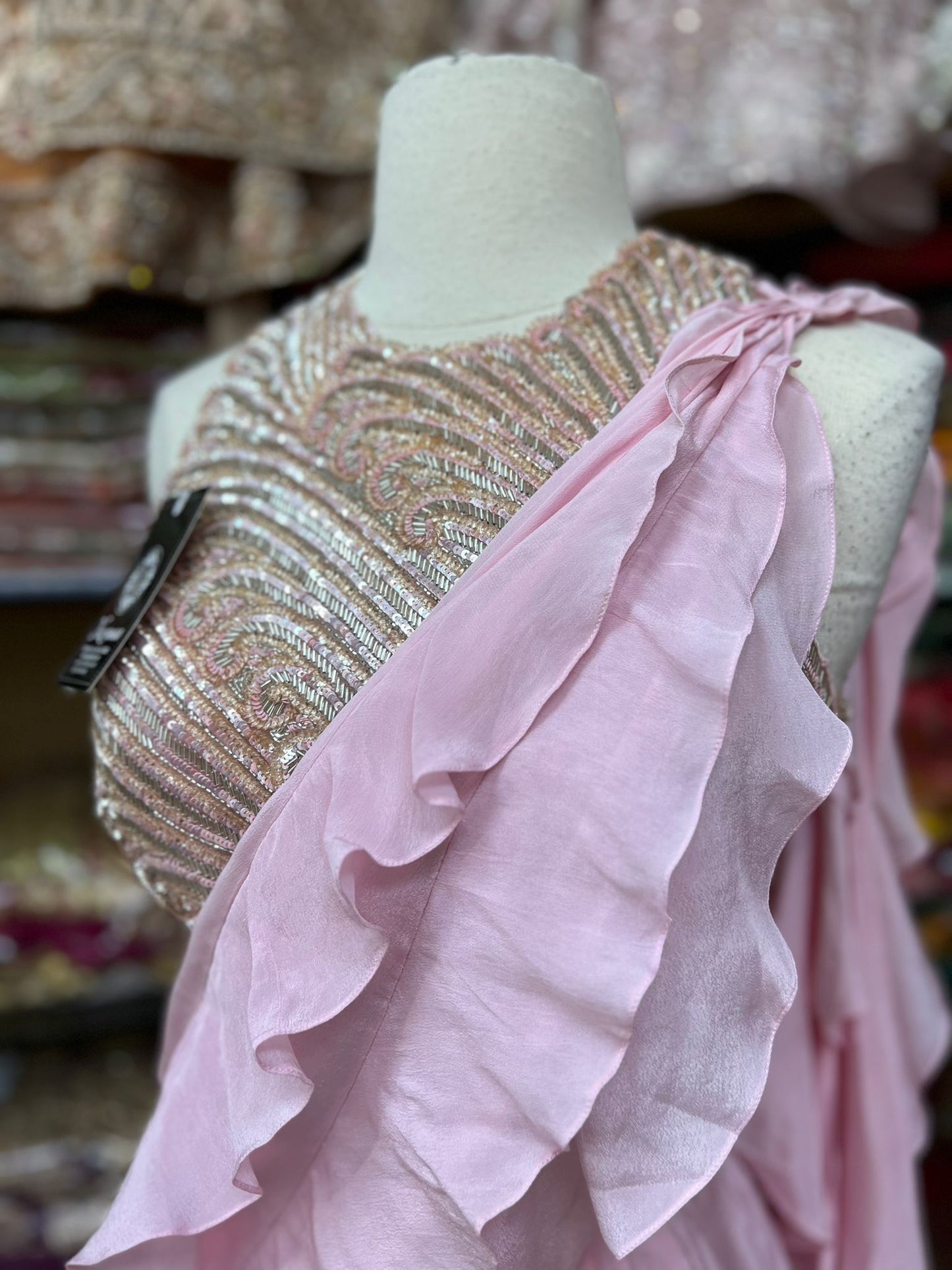 Pre-Stitched Saree W/ Readymade Blouse D-001