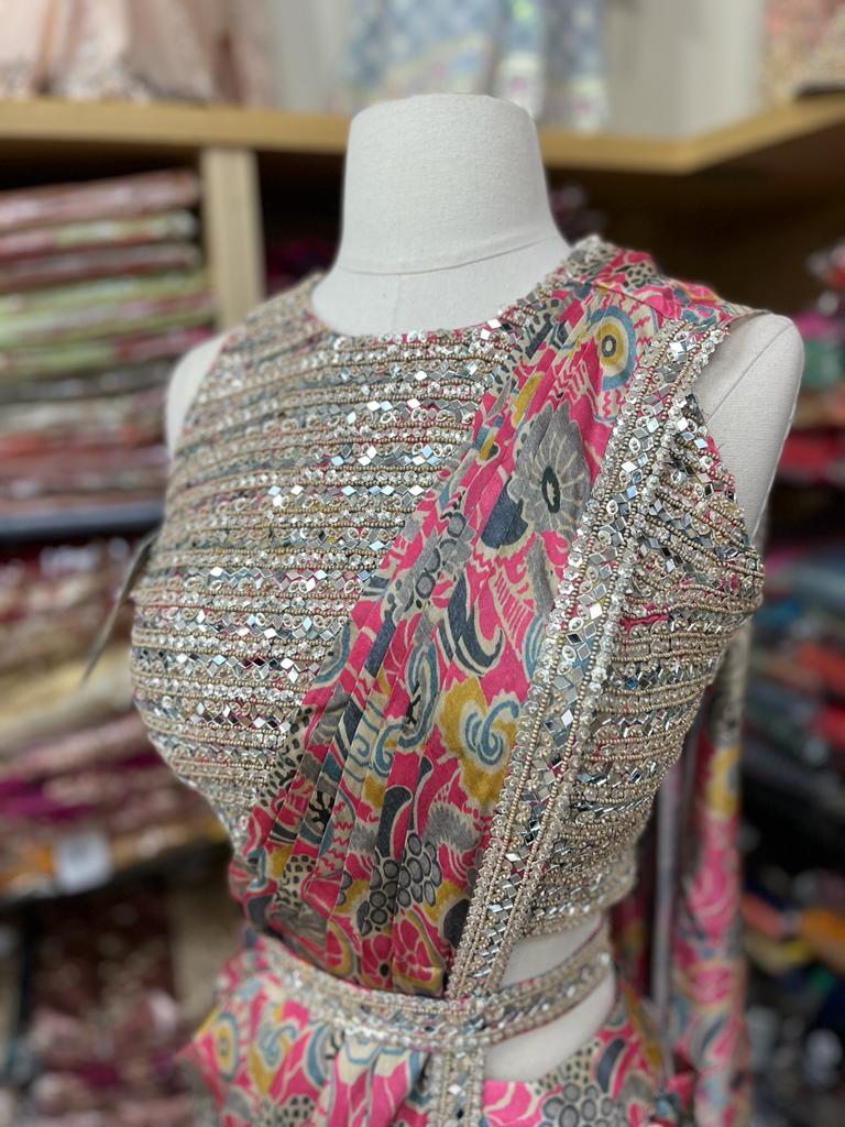 Pre-Stitched Saree W/ Readymade Blouse - D002