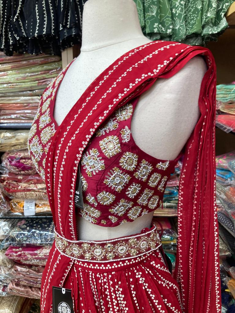 Pre-Stitched Saree W/ Readymade Blouse - D010