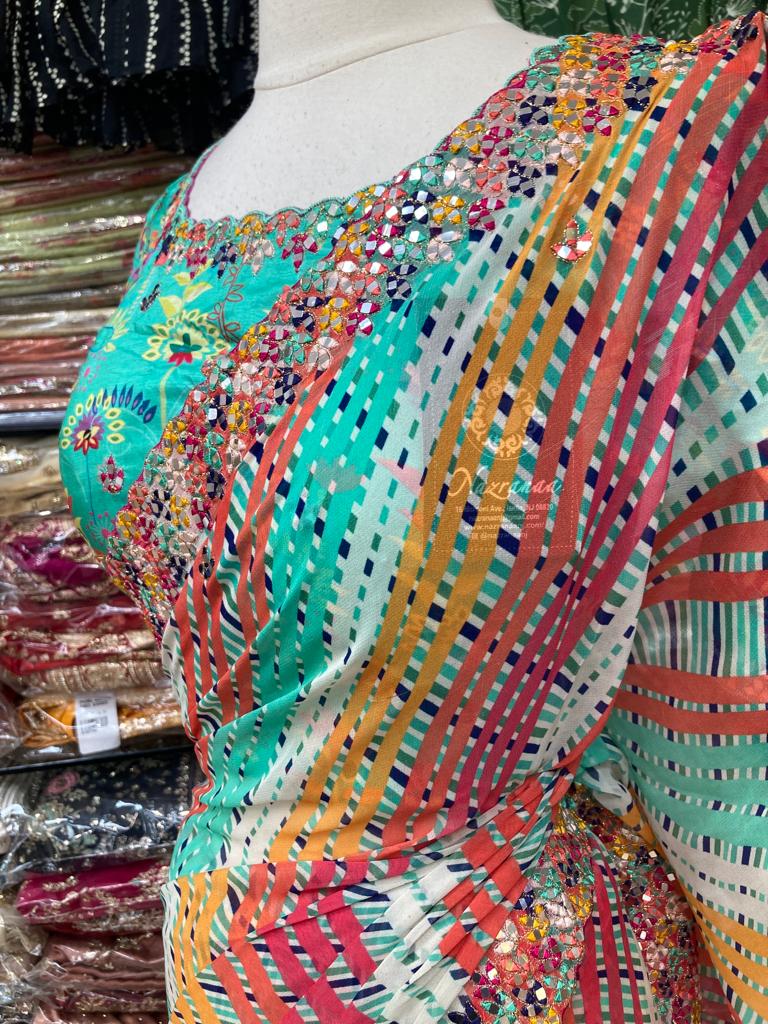 Party Wear Saree W/Readymade blouse D-127