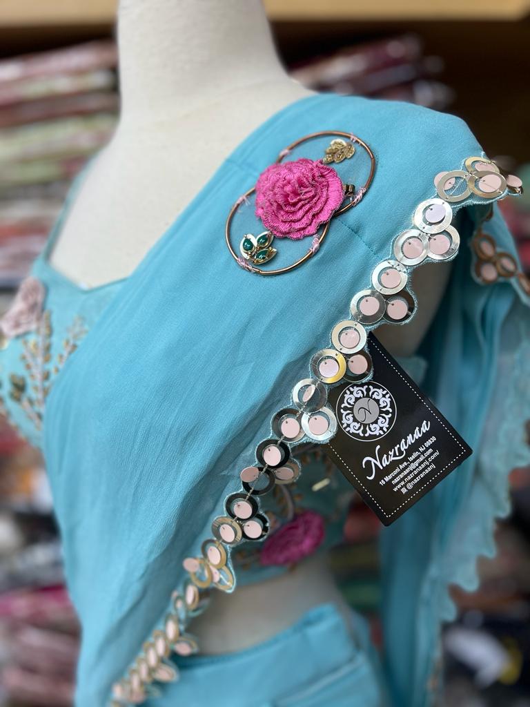 Pre-Stitched Saree W/ Readymade Blouse - D013