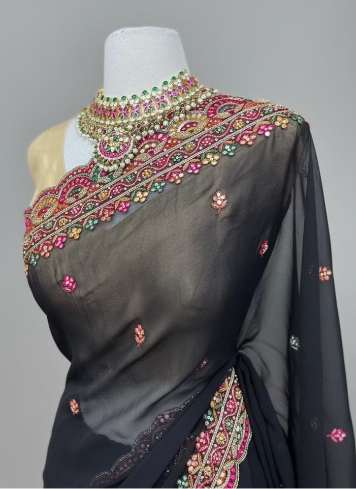 Party Wear Saree D-074