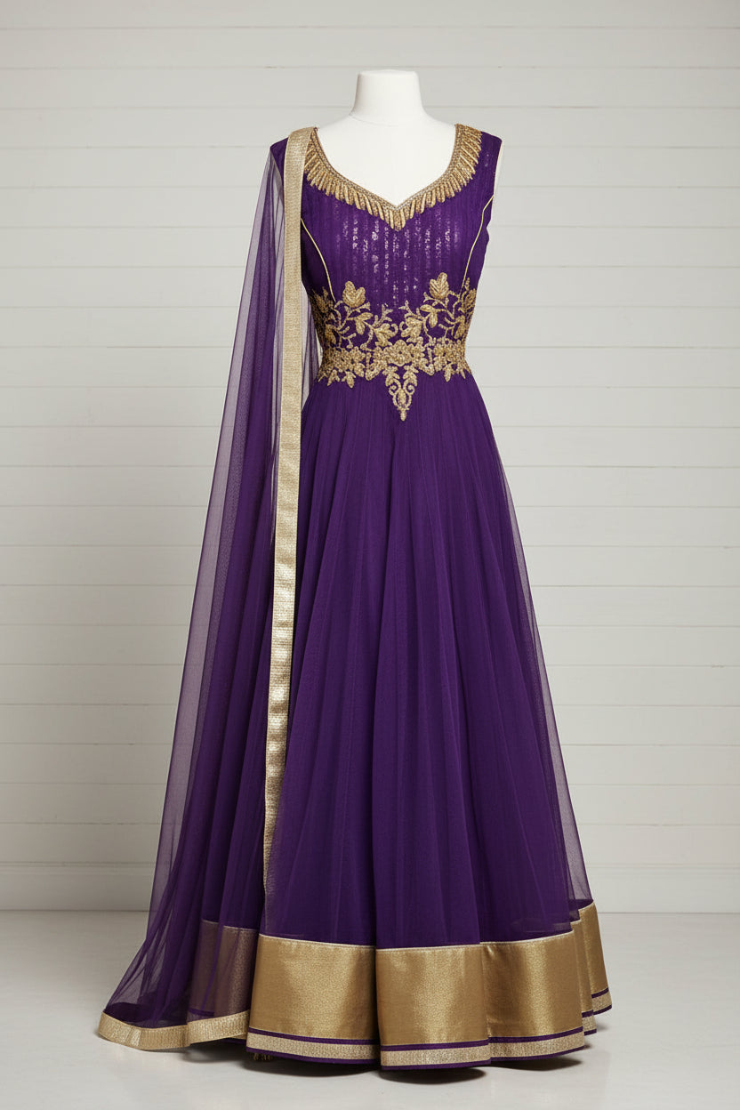 Purple Bridesmaid's Anarkali