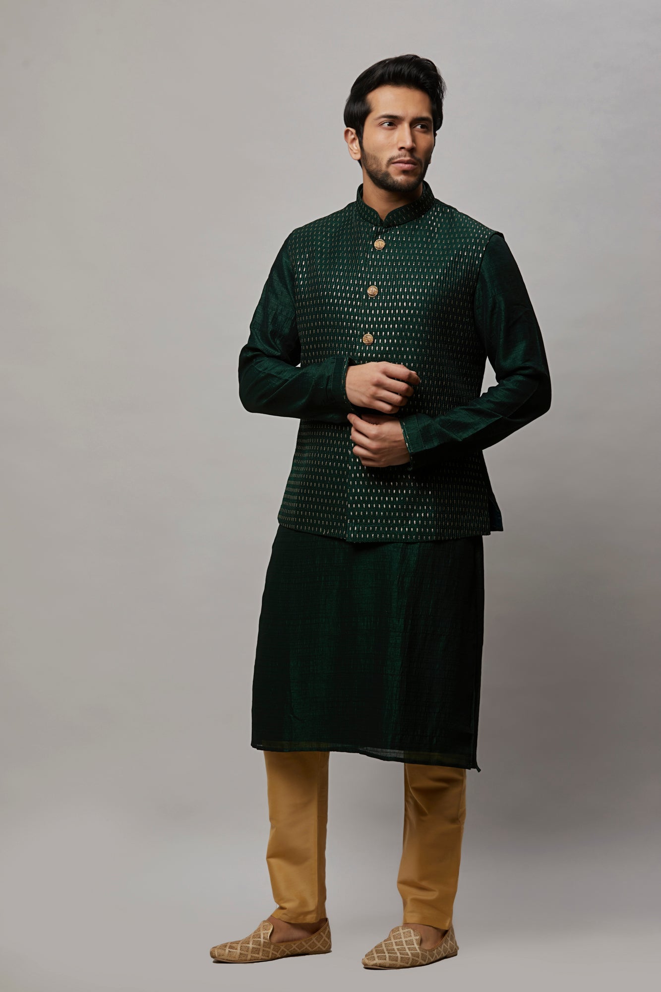 Mens Kurta Vest Set