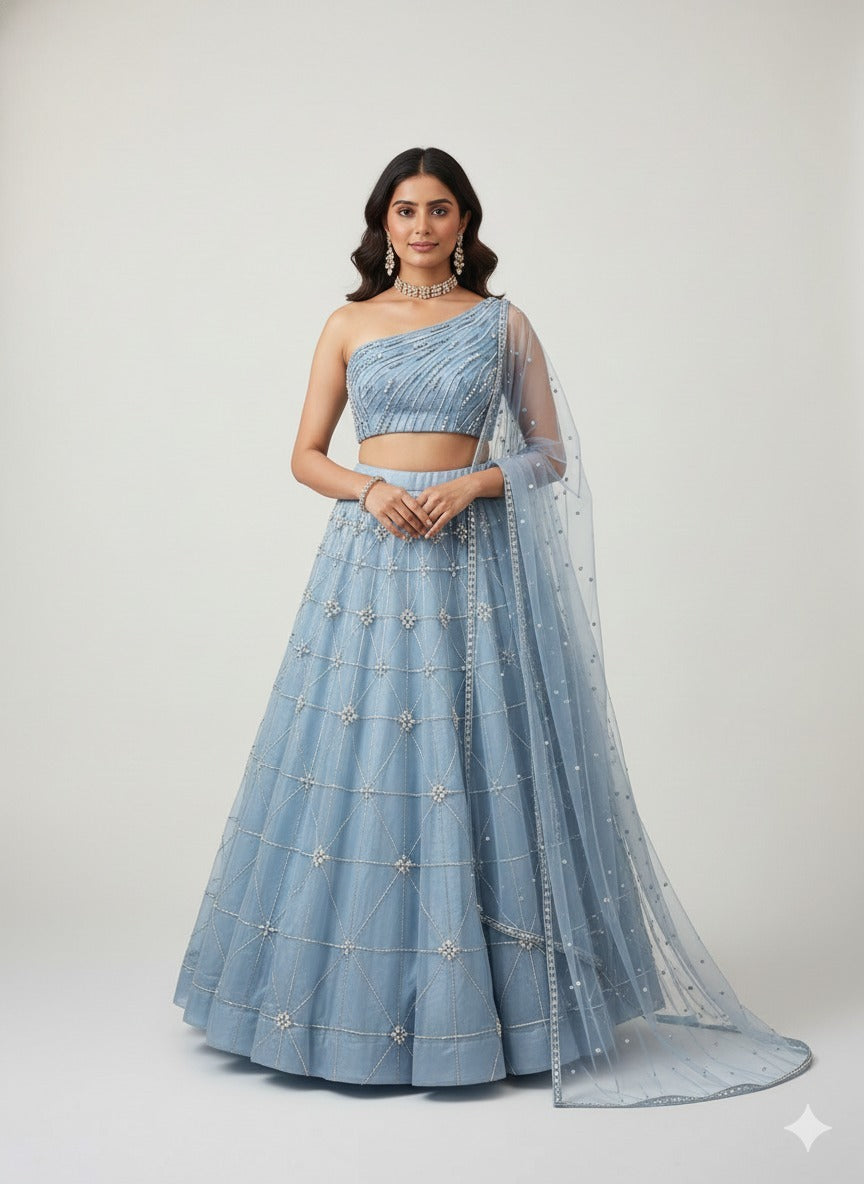 Denim Lehenga