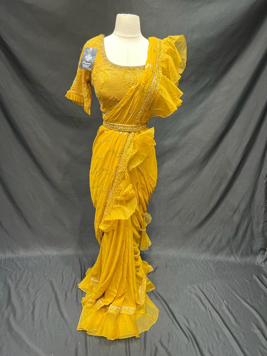 Pre-Stitched Saree W/ Readymade Blouse D-024