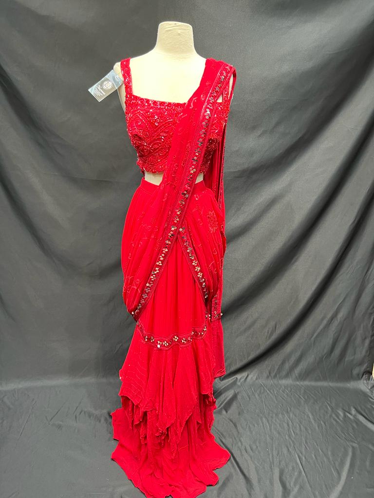 Pre-Stitched Saree W/ Readymade Blouse D-027