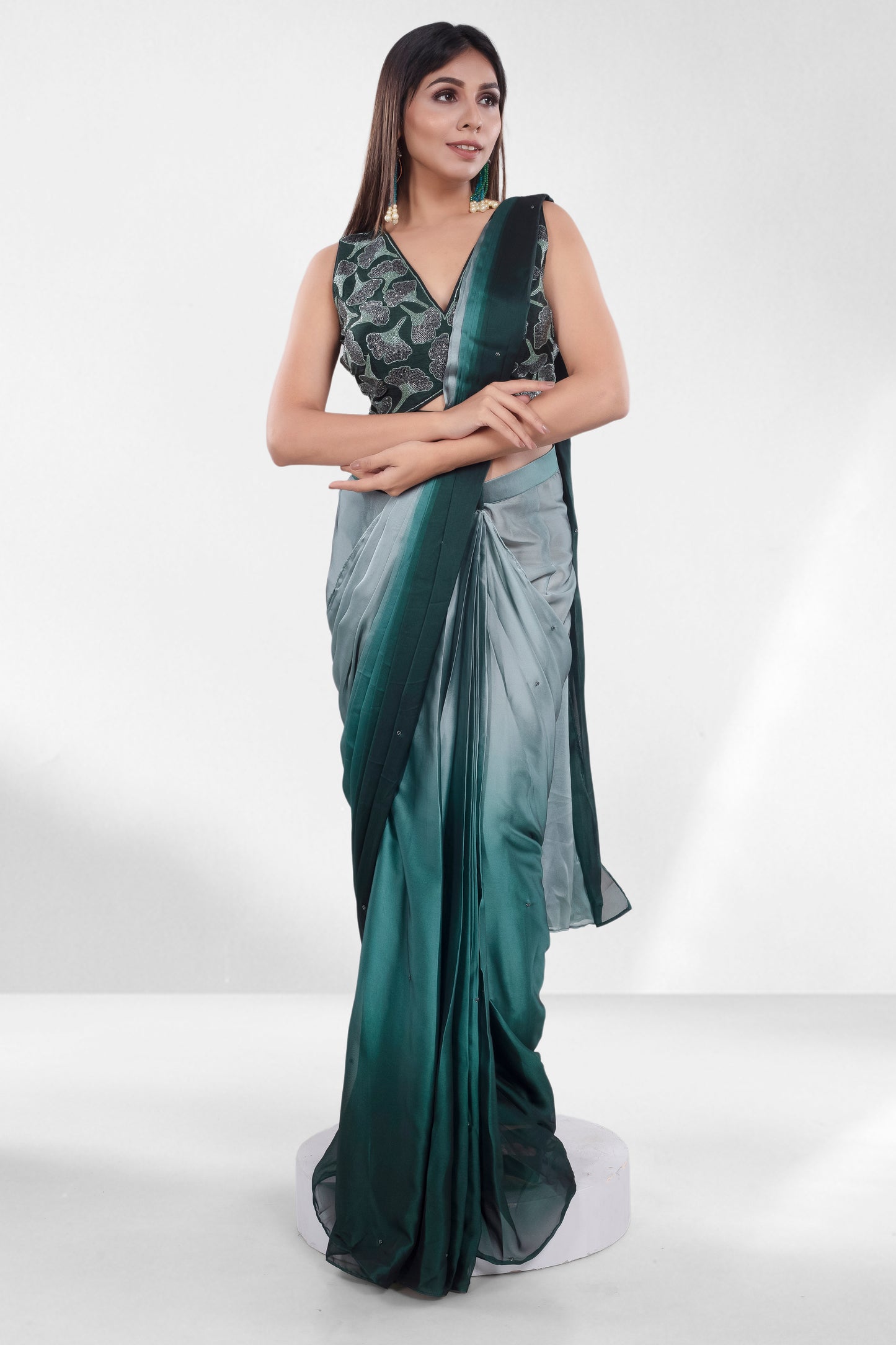 Pre-Stitched Saree W/ Readymade Blouse - D089