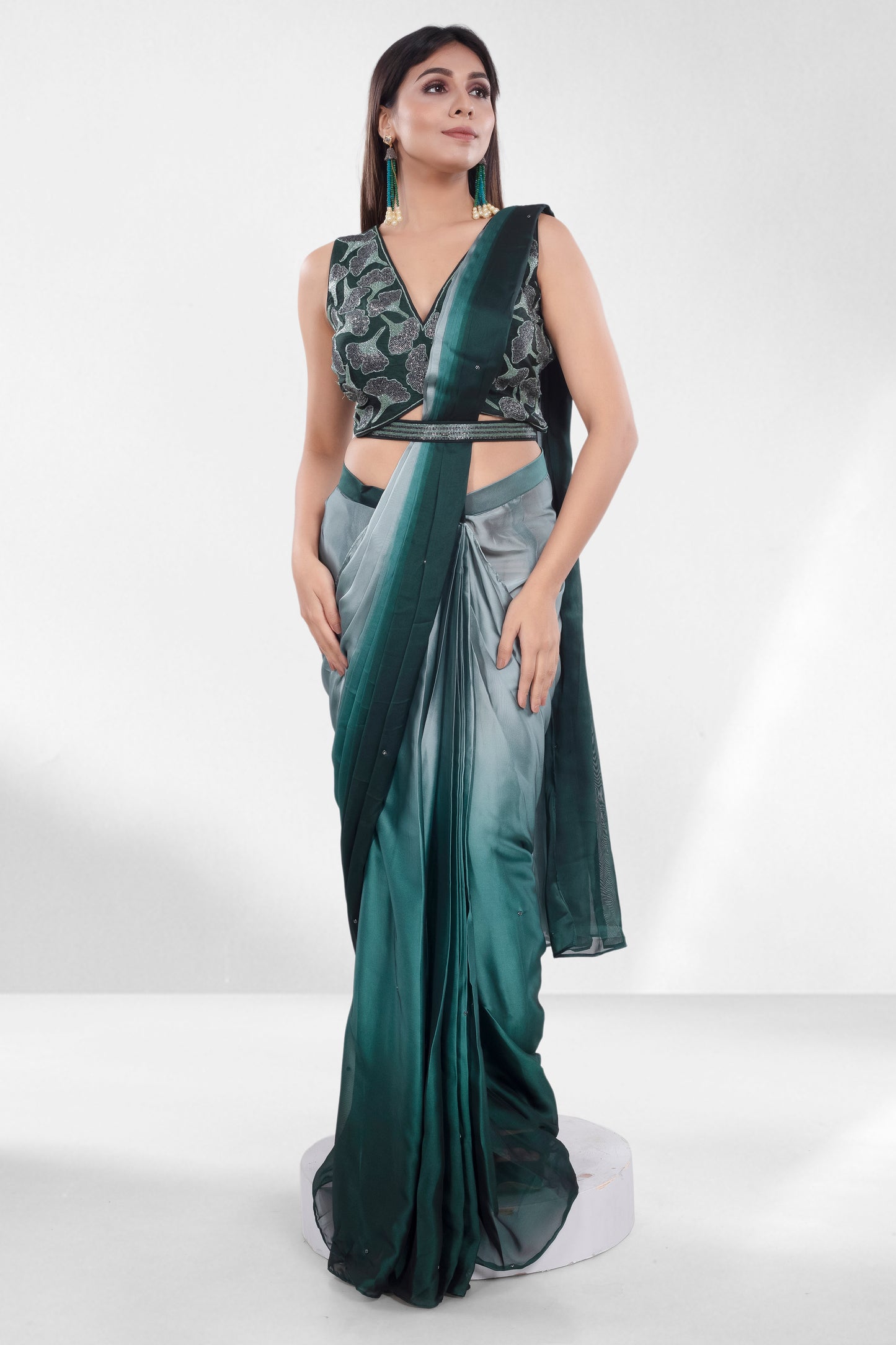 Pre-Stitched Saree W/ Readymade Blouse - D089