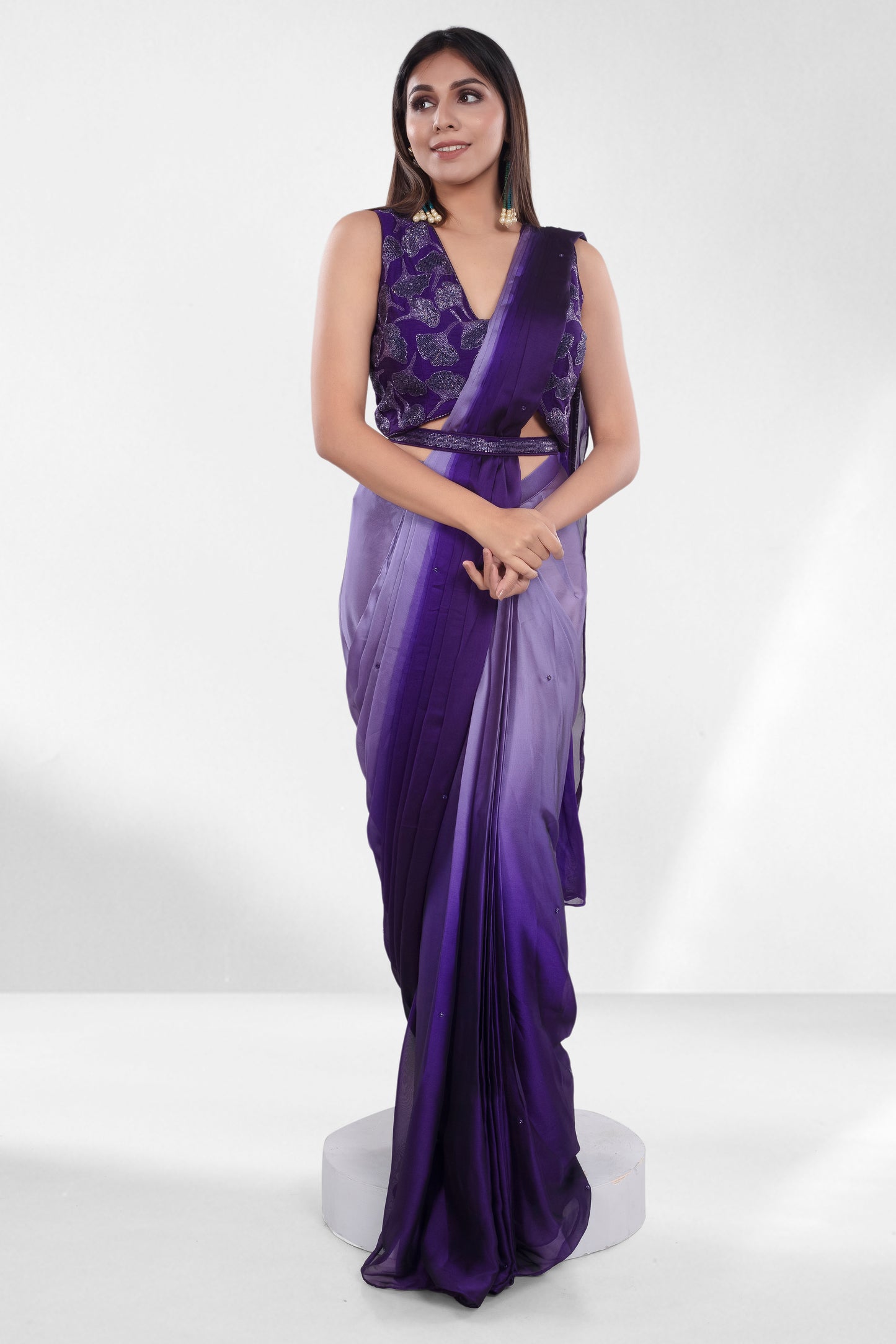 Pre-Stitched Saree W/ Readymade Blouse - D100