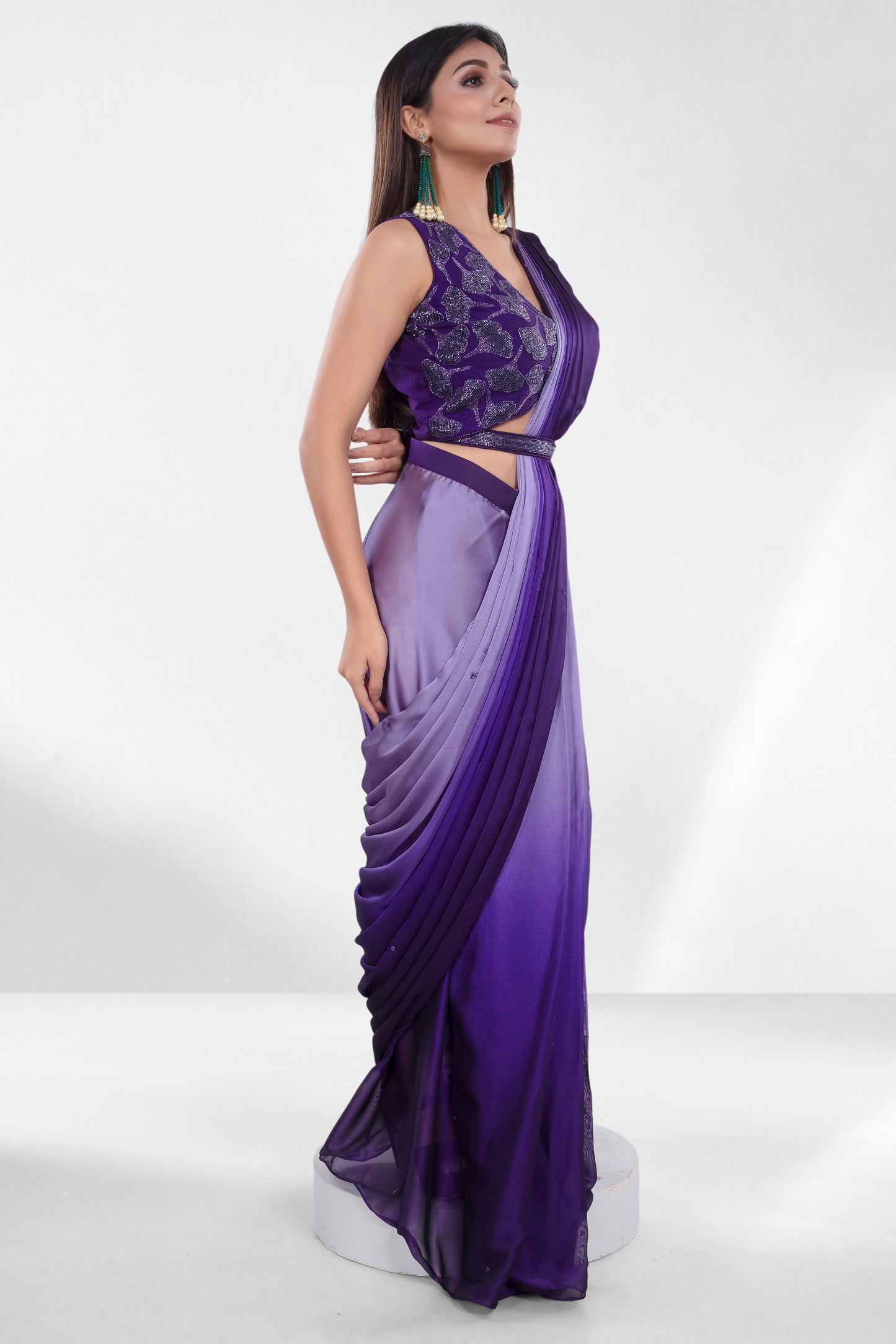 Pre-Stitched Saree W/ Readymade Blouse - D100