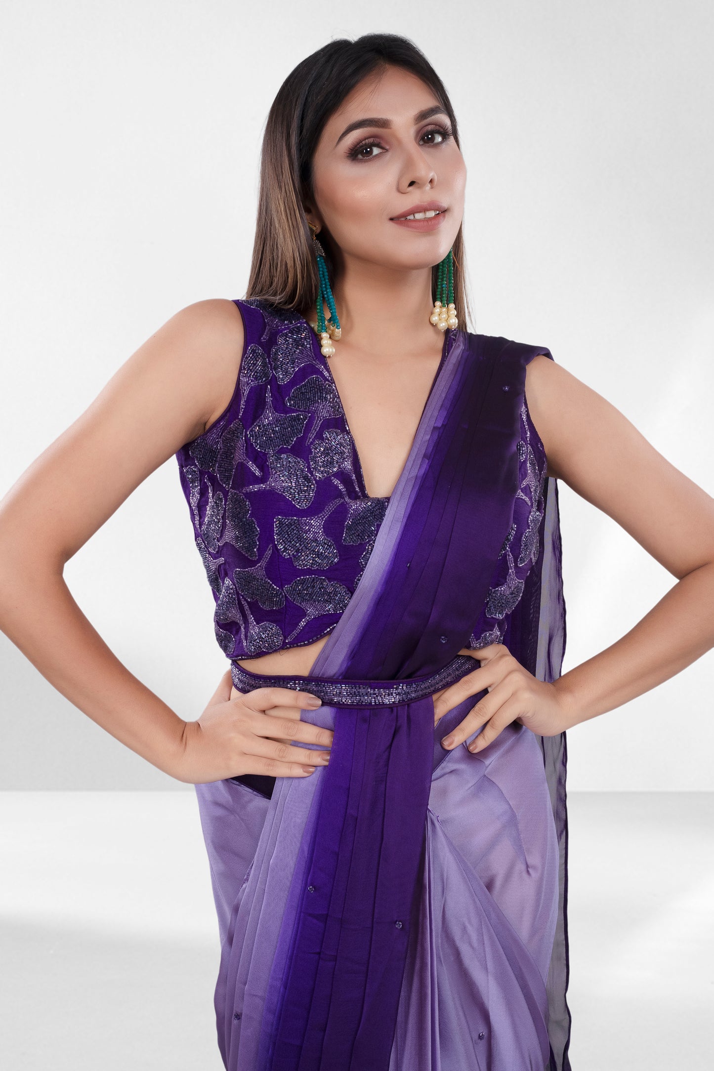 Pre-Stitched Saree W/ Readymade Blouse - D100