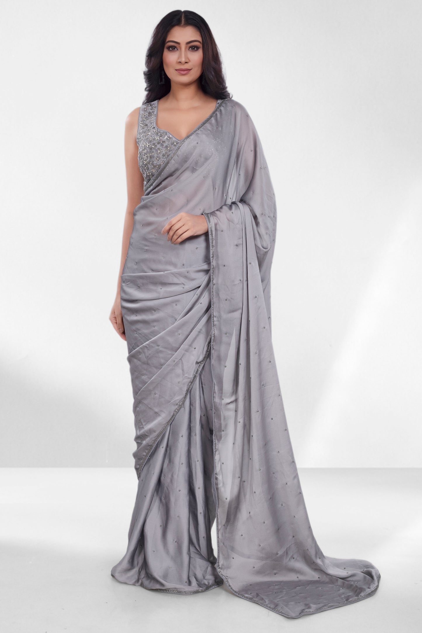 Pre-Stitched Saree W/ Readymade Blouse - D081