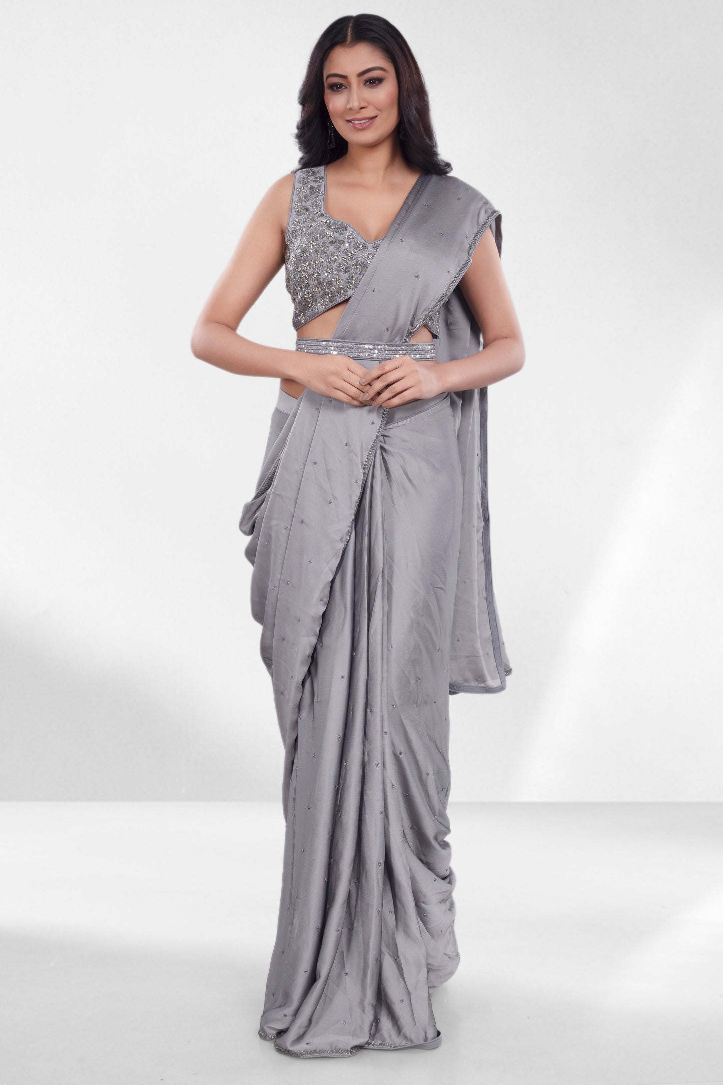 Pre-Stitched Saree W/ Readymade Blouse - D081